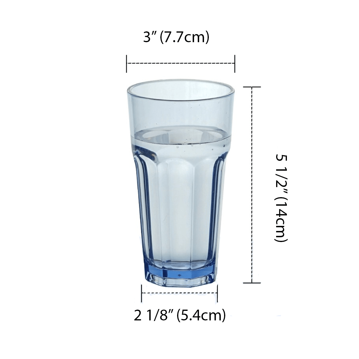 CHEFCO,JB-8573P,Polycarbonate Water Cup, Blue (11 oz/330ml)