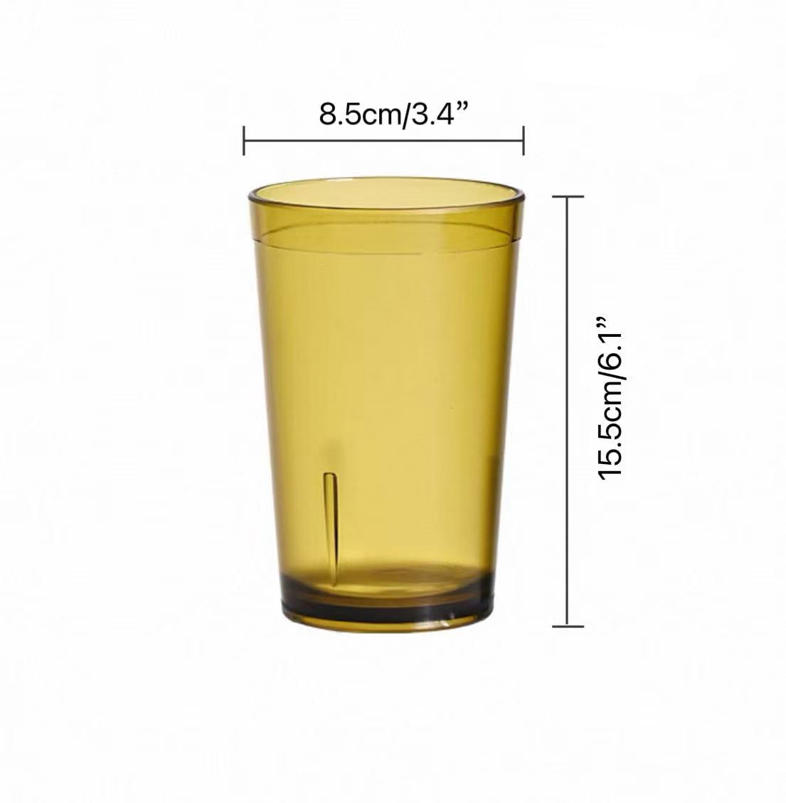 CHEFCO,JB-8871BN, Polycarbonate Water Cup, Brown 17oz - Chefcoca