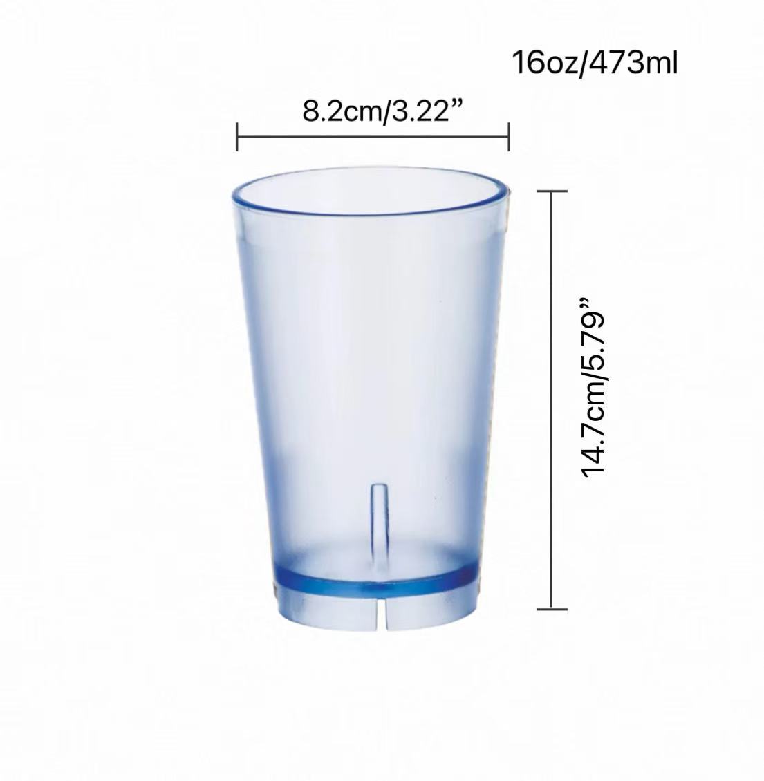 CHEFCO, JB-8872P, Gobelet en polycarbonate bleu 473 ml (16 oz)