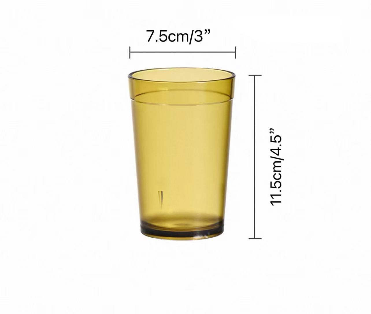 CHEFCO,JB-8875BN,Polycarbonate Water Cup, Brown 10oz - Chefcoca