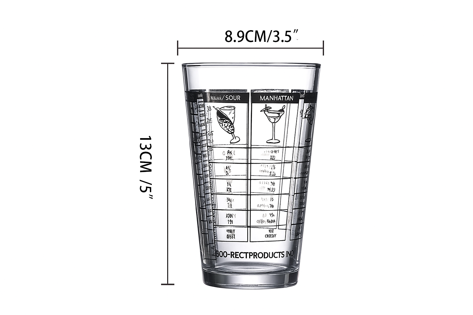 CHEFCO,JW-BMC,Cocktail shaker with Measurement(PC Material) - Chefcoca