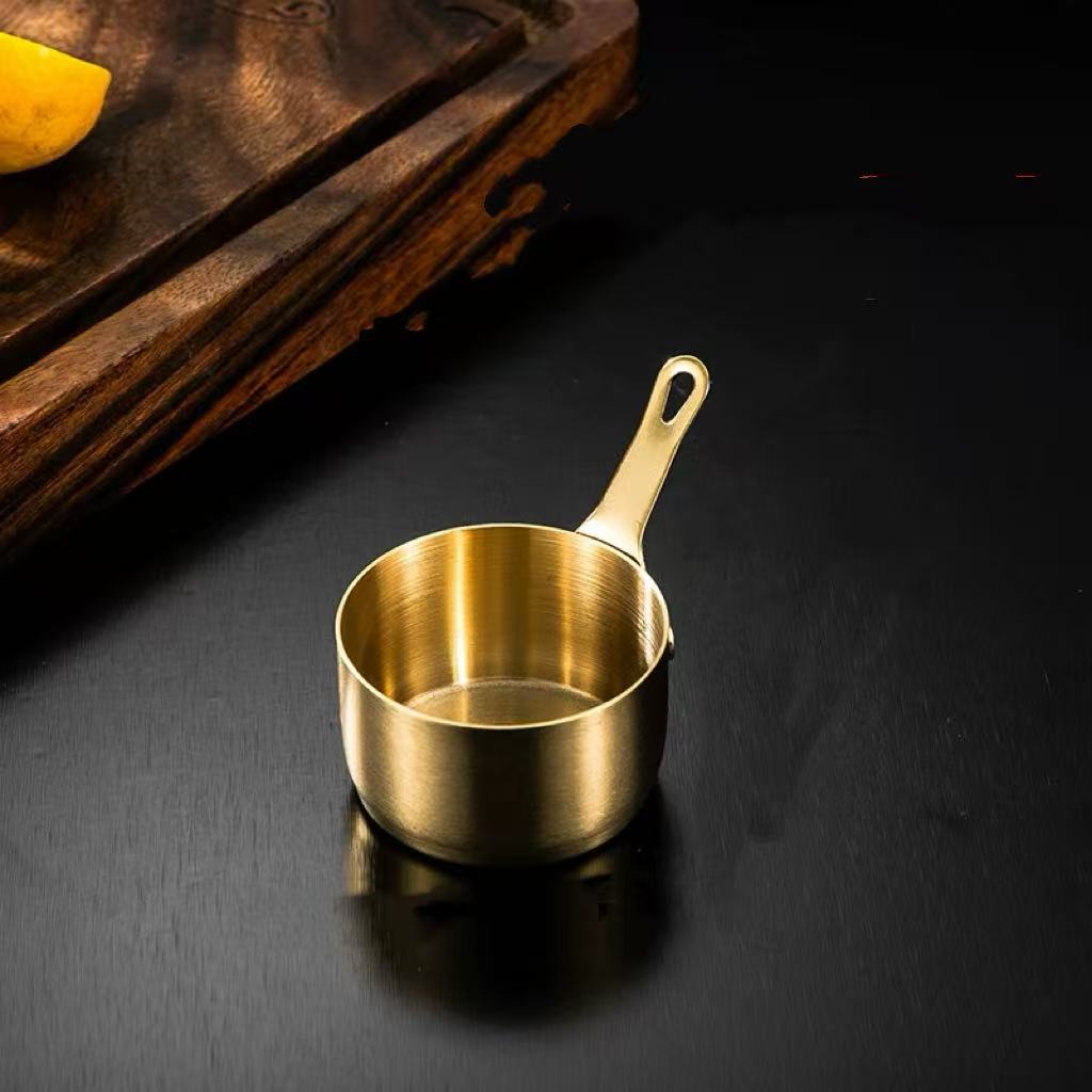 CHEFCO,MSP-50G,Golden Stainless Stee Mini Sauce Pan,(5.2cm/2"Dia,3cm/1.2 High)50ML - Chefcoca