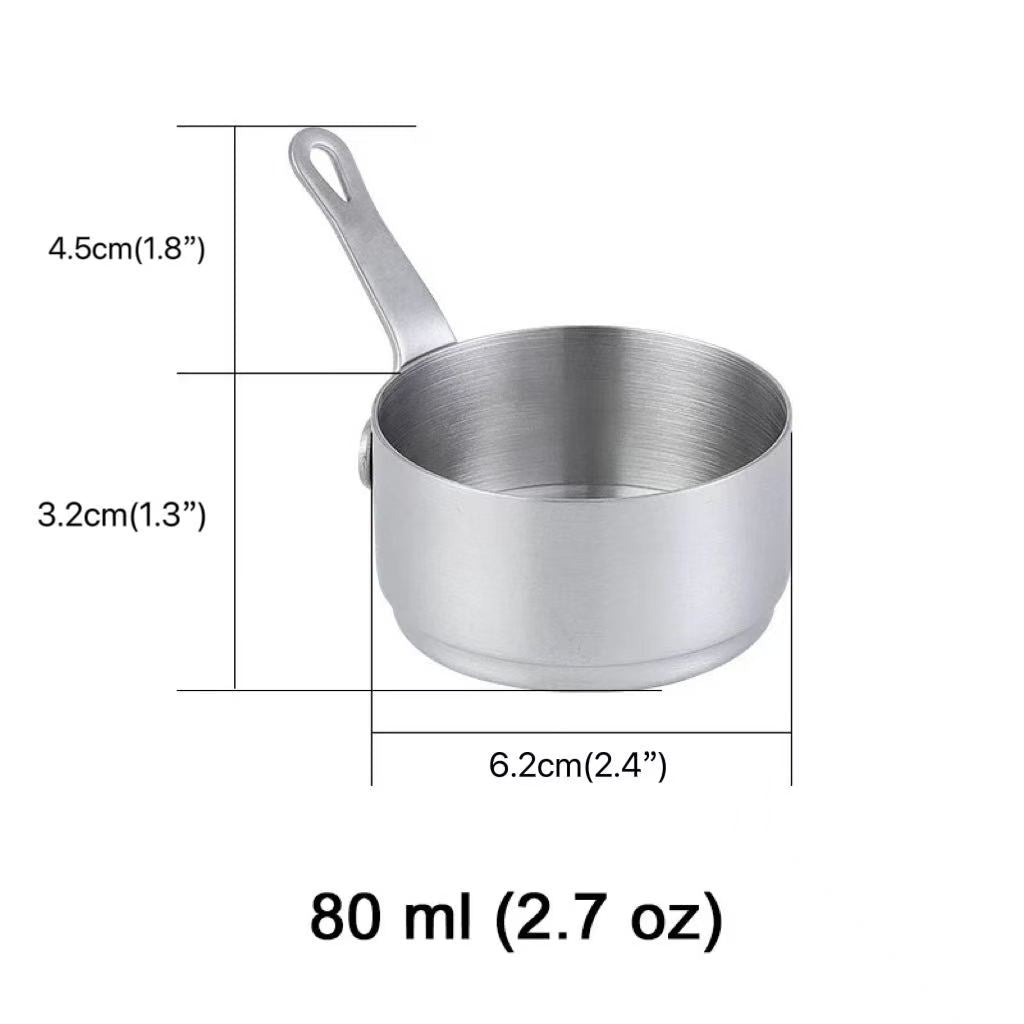 CHEFCO,MSP-80S,Silver Stainless Stee Mini Sauce Pan,(6.2cm/2.4"Dia,3.2cm/1.3 High)80ML - Chefcoca