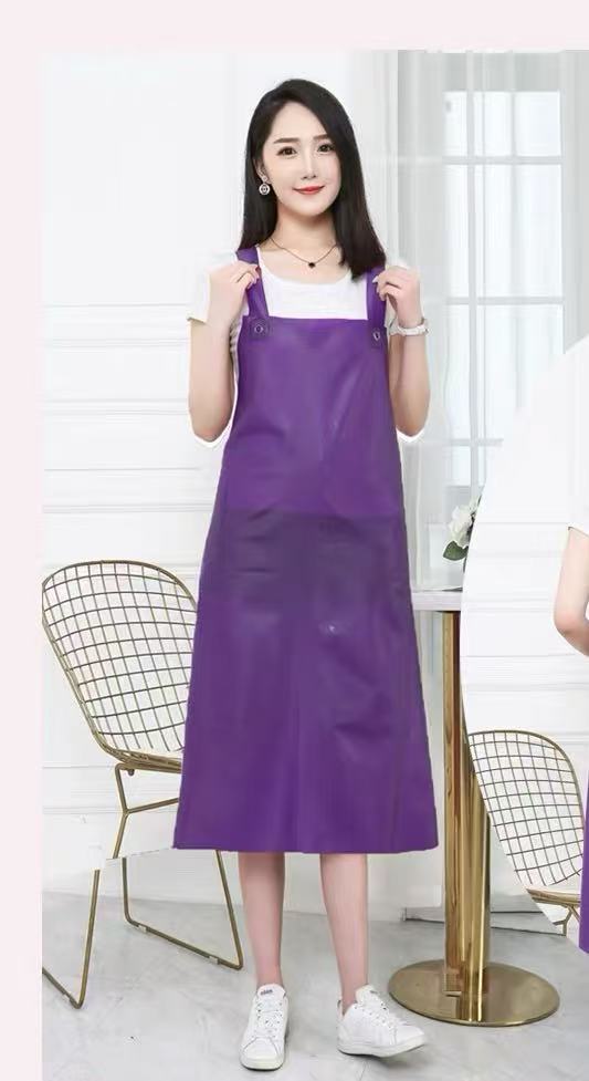 CHEFCO,PA-4231P,Plastic Apron, Purple, H Shape Back, Water Proof,42"LongX31"Wide - Chefcoca