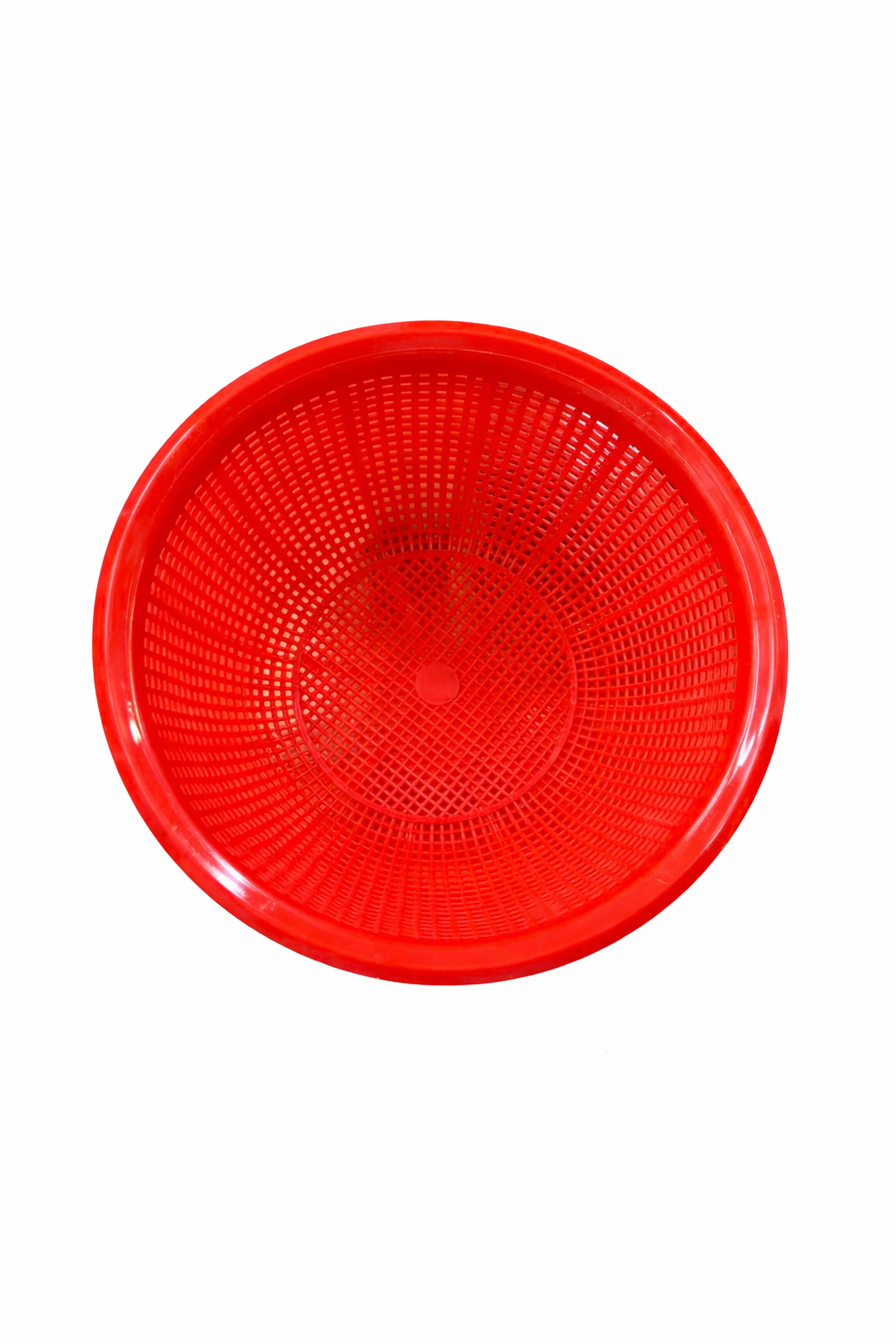 CHEFCO,RD20, 7.9" Round Plastic Vegetable Wash Basket (Small Grid),Red - Chefcoca