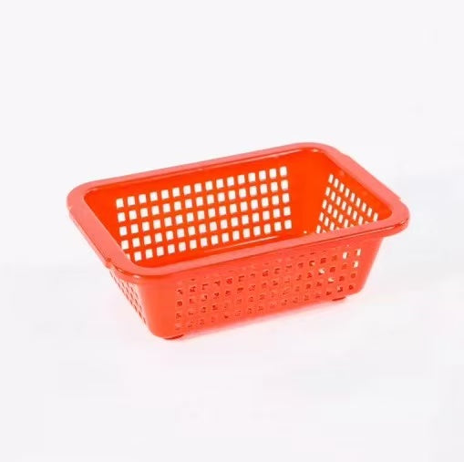 CHEFCO,RD22,10.6" Plastic Square Vegetable Wash Baskets (Small Grid)-Red - Chefcoca
