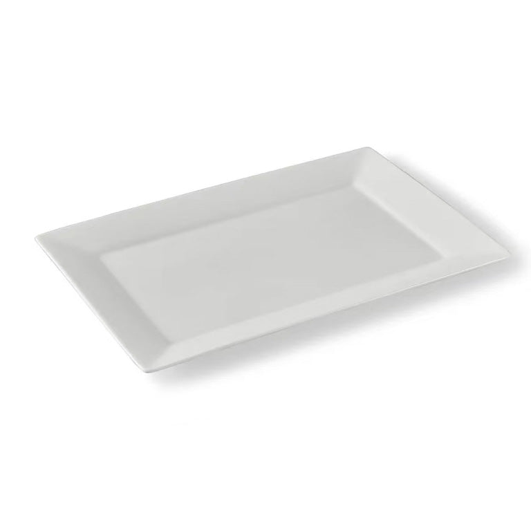 Chefco, 10"x 5.75" Porcelain White Rectangular Plate- Ceramic, White (PT00160)