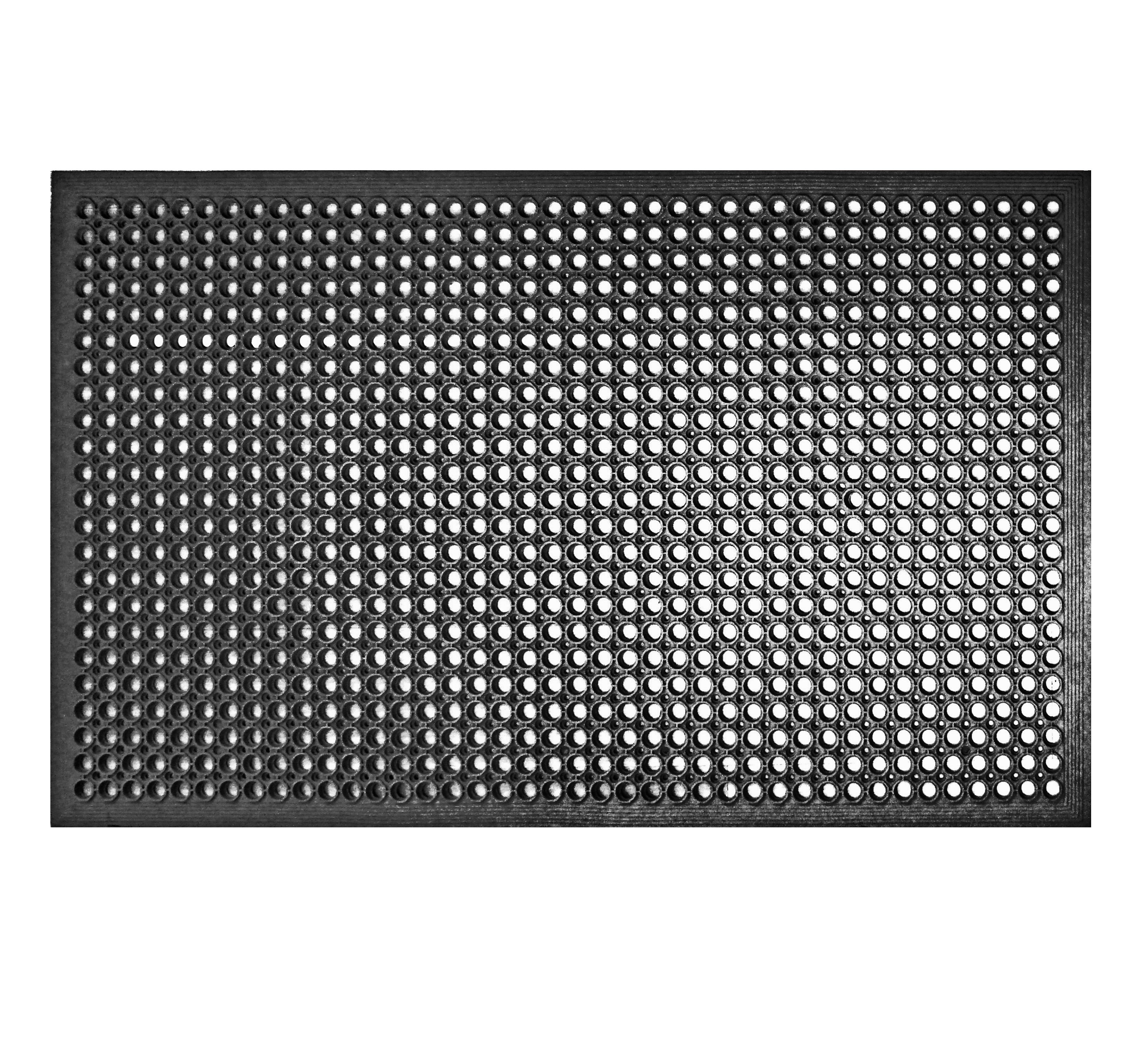 CHEFCO,RFM-35BK/RBM-35K, Rubber Floor Mat, Black,3' x 5' x 3/8"