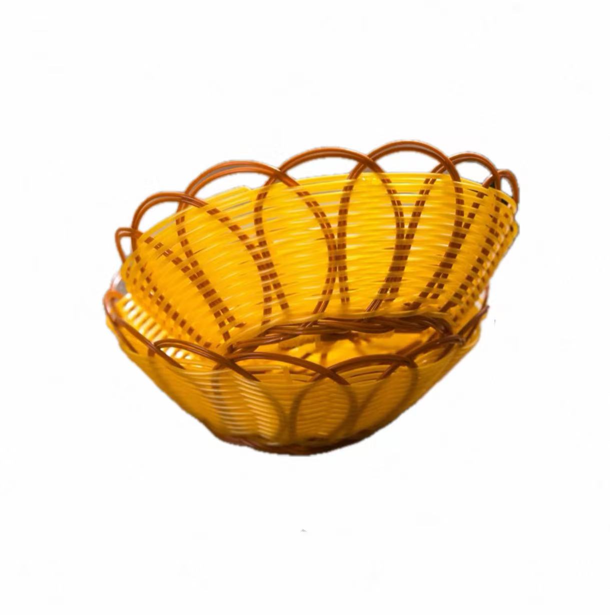 CHEFCO,RWB-156,Panier de service rond tressé à bordure orange