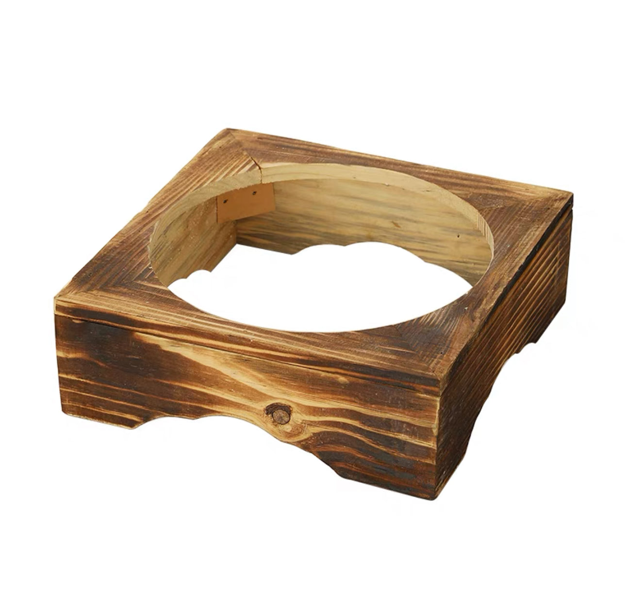 CHEFCO,SBS-20, Bibimbap Stone Bowl With Wooden Base-Natural Stone Cooking Soup Bowl(20cm/7.9" Dia) - Chefcoca