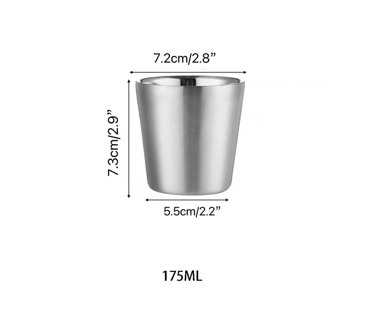 CHEFCO,SC-175S,Stainless Steel , Double Wall Insulated Mug-Silver (175ML)