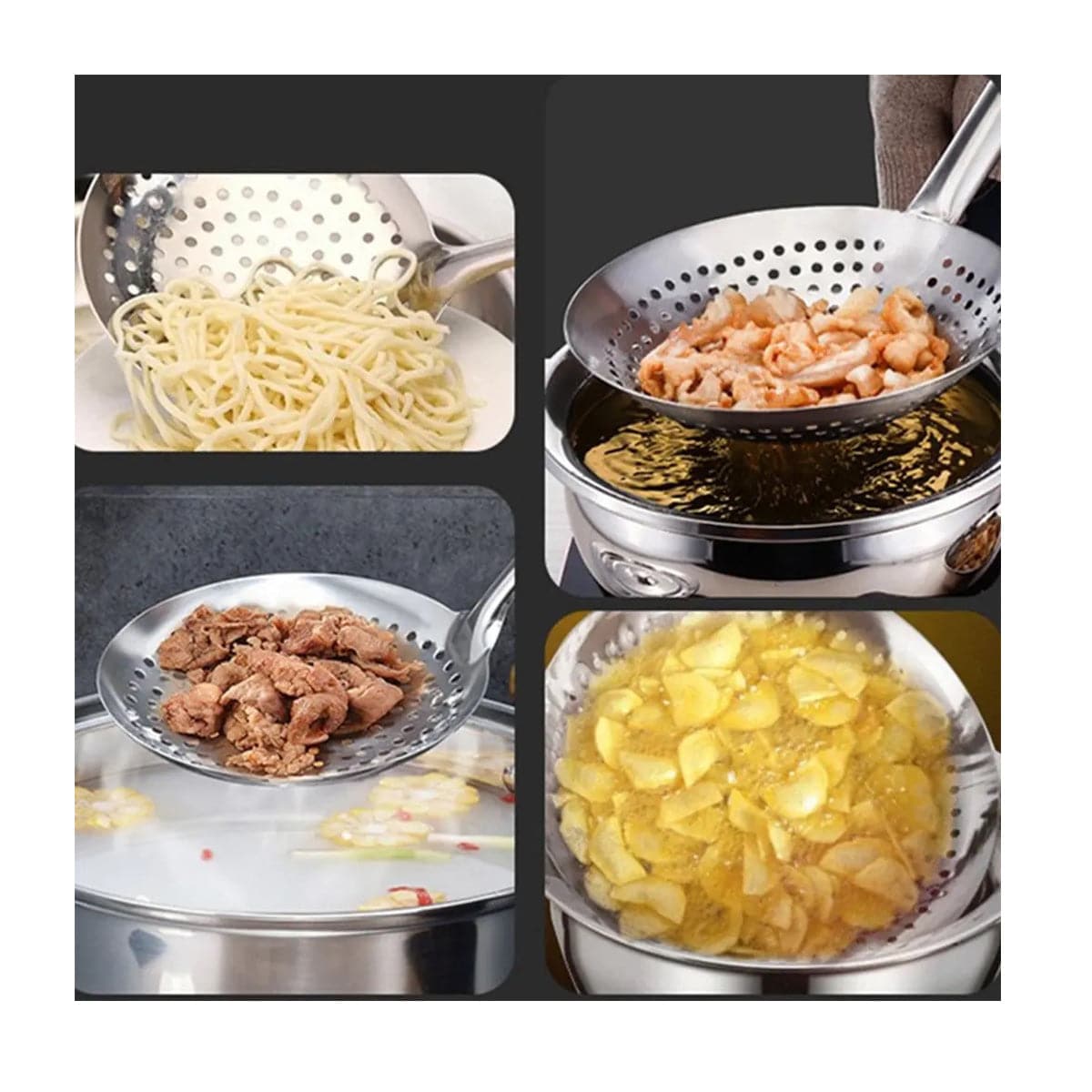 CHEFCO,SC-24,9 1/2"Dia Stainless Steel Oil Skimmer - Chefcoca