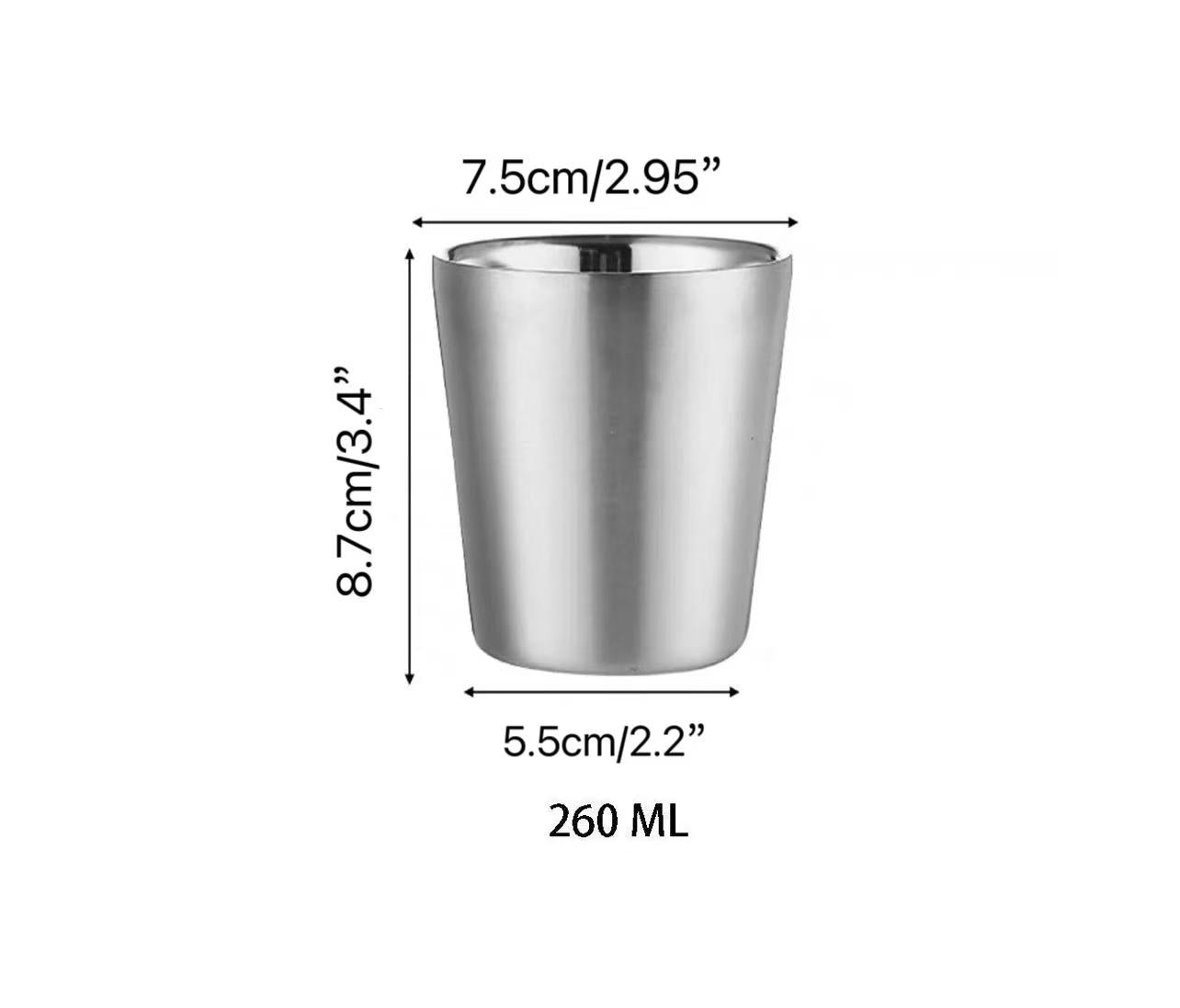 CHEFCO,SC-260S,Stainless Steel , Double Wall Insulated Mug-Silver (260ML)