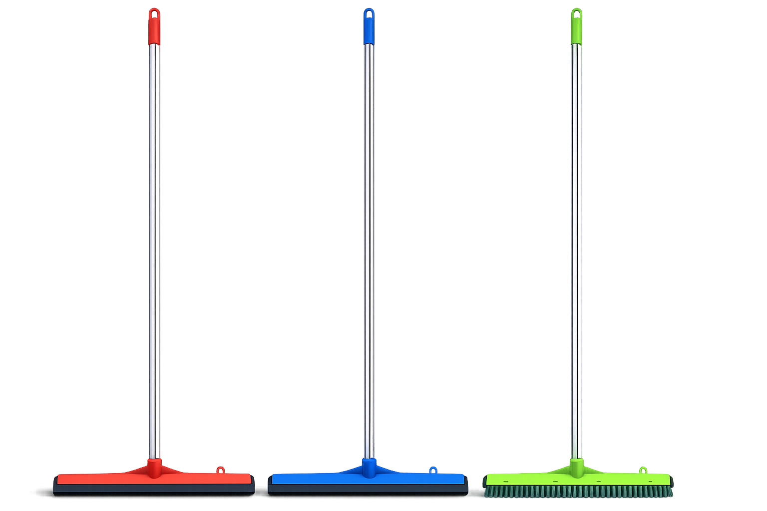 CHEFCO,SJ-F40, Floor Squeegee,40cm/15.7" Wide with Silver Long Handle - Chefcoca