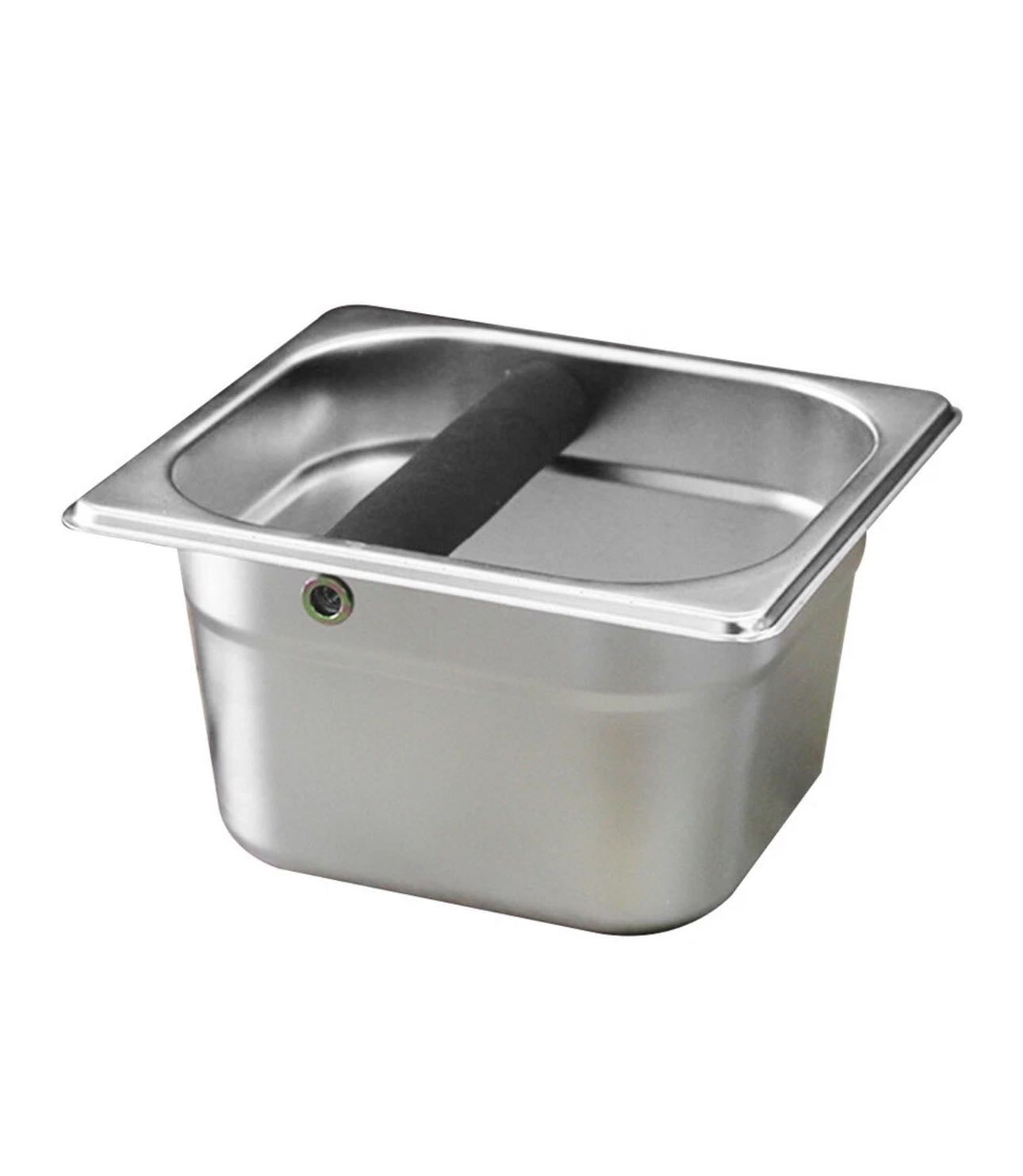 CHEFCO,SKB-604, Stainless Steel Knock Box with Rubber Bar 1.5L