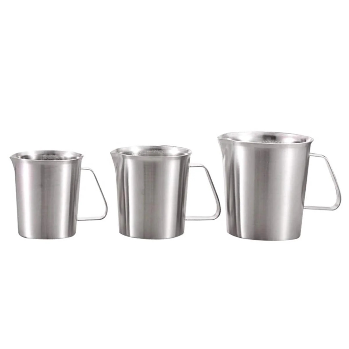 CHEFCO,SMC-1000, Stainless Steel Measuring Cup with Clear Scale, Metal Liquid Measuring Cup, Reusable Measuring Jug with Handle(1000ML) - Chefcoca