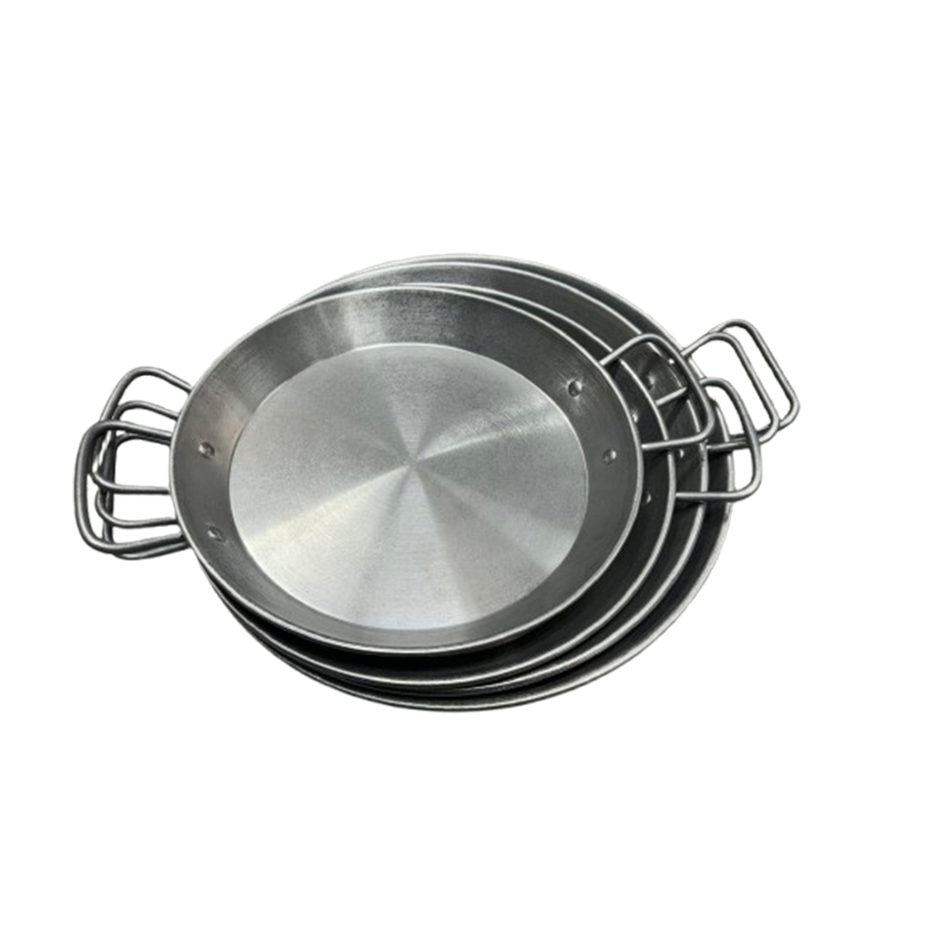 CHEFCO,SPP-28V, 28CM/11" Vintage Stainless Steel Seafood Paella Pan with Handles - Chefcoca