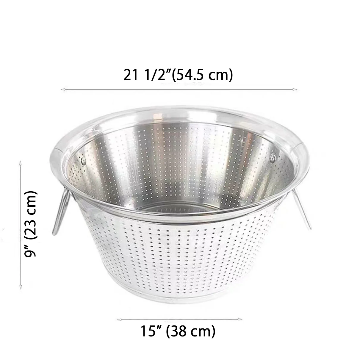CHEFCO,SSSB-55, Heavy Duty Stainless Steel Colander/Basket/Strainer with Handle(54.5cm/21.5"Dia) - Chefcoca