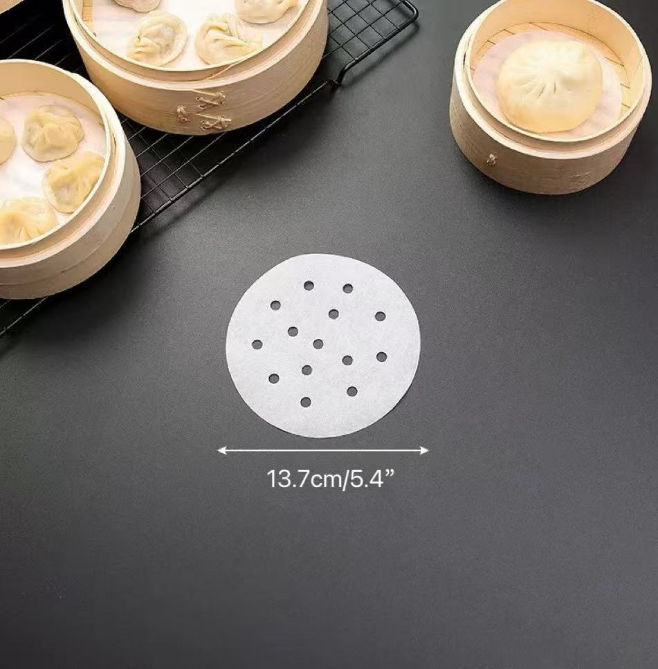 CHEFCO,STPA-5.5, 5.5"Round Perforated Steamer Liner Paper,400pcs/pack - Chefcoca