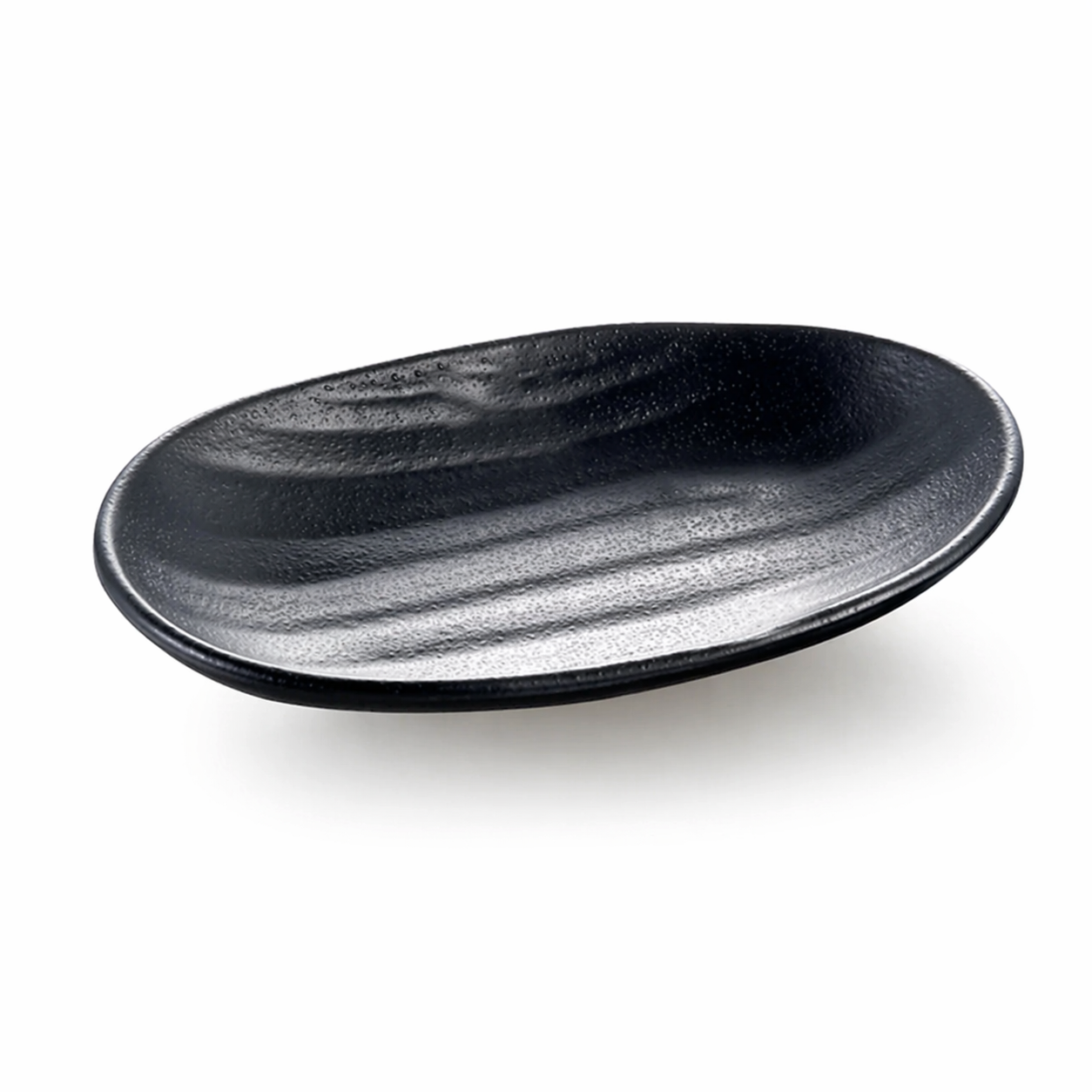CHEFCO, W7309, 9" Linear Pattern Oval Melamine Plate - Chefcoca