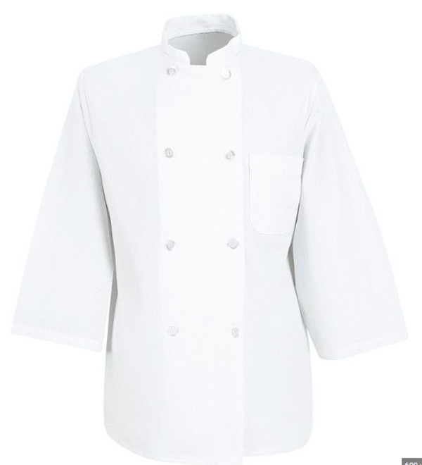 CHEFCO,WCC-3-L, Mid-Length Sleeves White Chef Clothes - Chefcoca