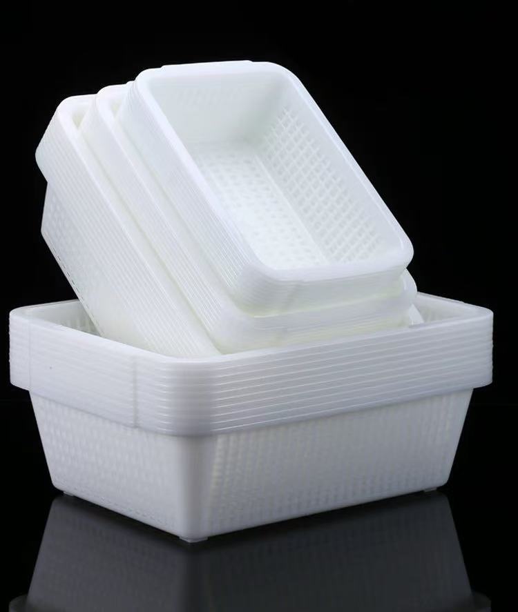CHEFCO,WH21, 9.2" Plastic Square Vegetable Wash Baskets (Small Grid)-White - Chefcoca