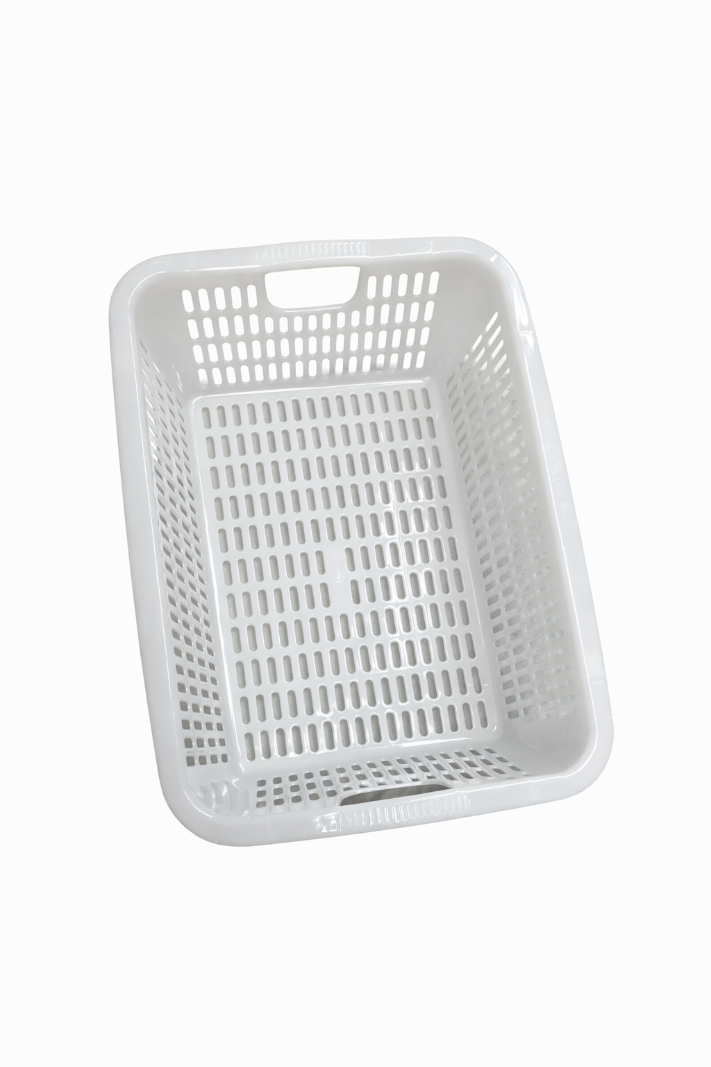 CHEFCO,WH29S, Plastic Rectangular Vegetable Wash Baskets with Cut-out Handle-White-18.5"Lx12.9"Wx5.9"H - Chefcoca