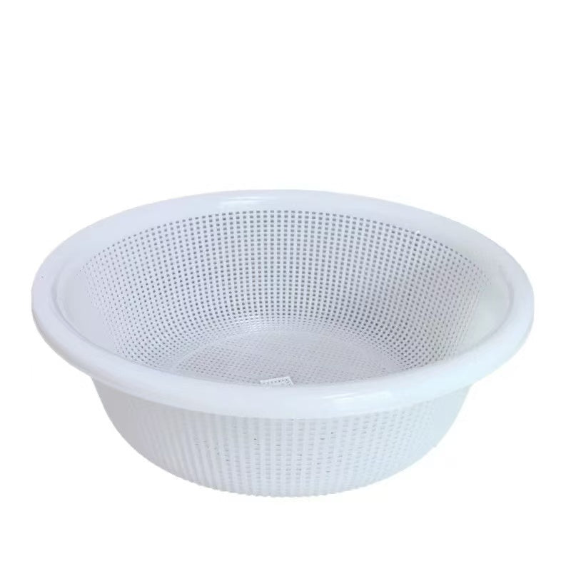 CHEFCO,WH38, 14.8" Round Plastic Vegetable Wash Basket (Small Grid),White - Chefcoca