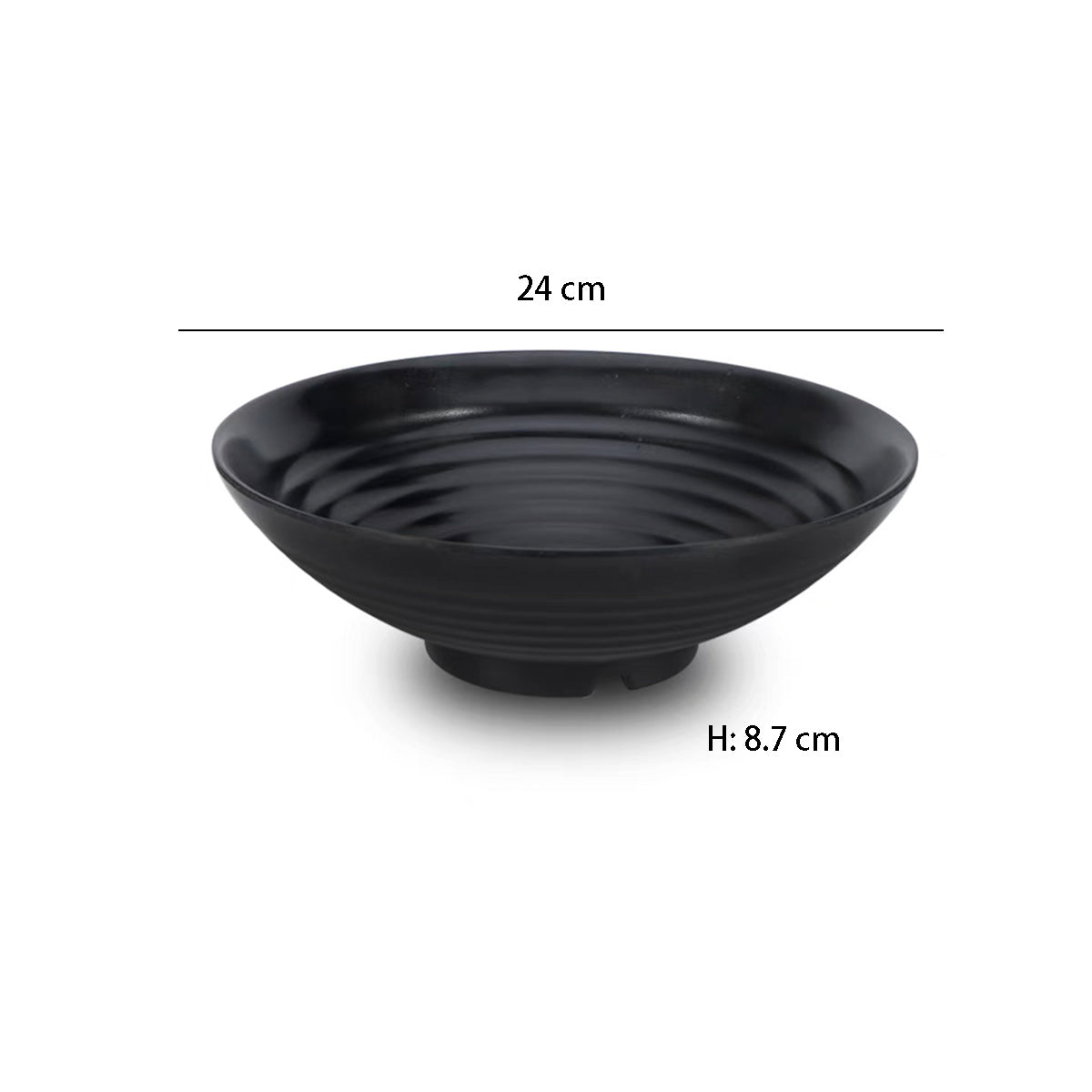 CHEFCO, WT5091,Linear Pattern Non-slip Melamine Bowl(Dia 24cm/9.5" x H8.7cm/3.4") - Chefcoca