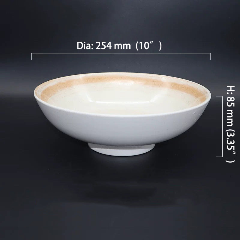 CHEFCO, WY0093-10, 10" Round Melamine Bowl, light coffee - Chefcoca