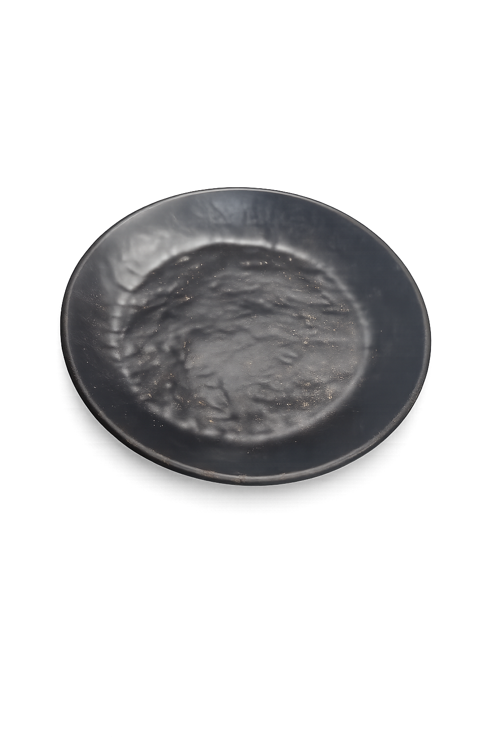 CHEFCO, YJXP-017, 6.3" Dia Melamine Dark Brown Round Plate with Golden Dots - Chefcoca