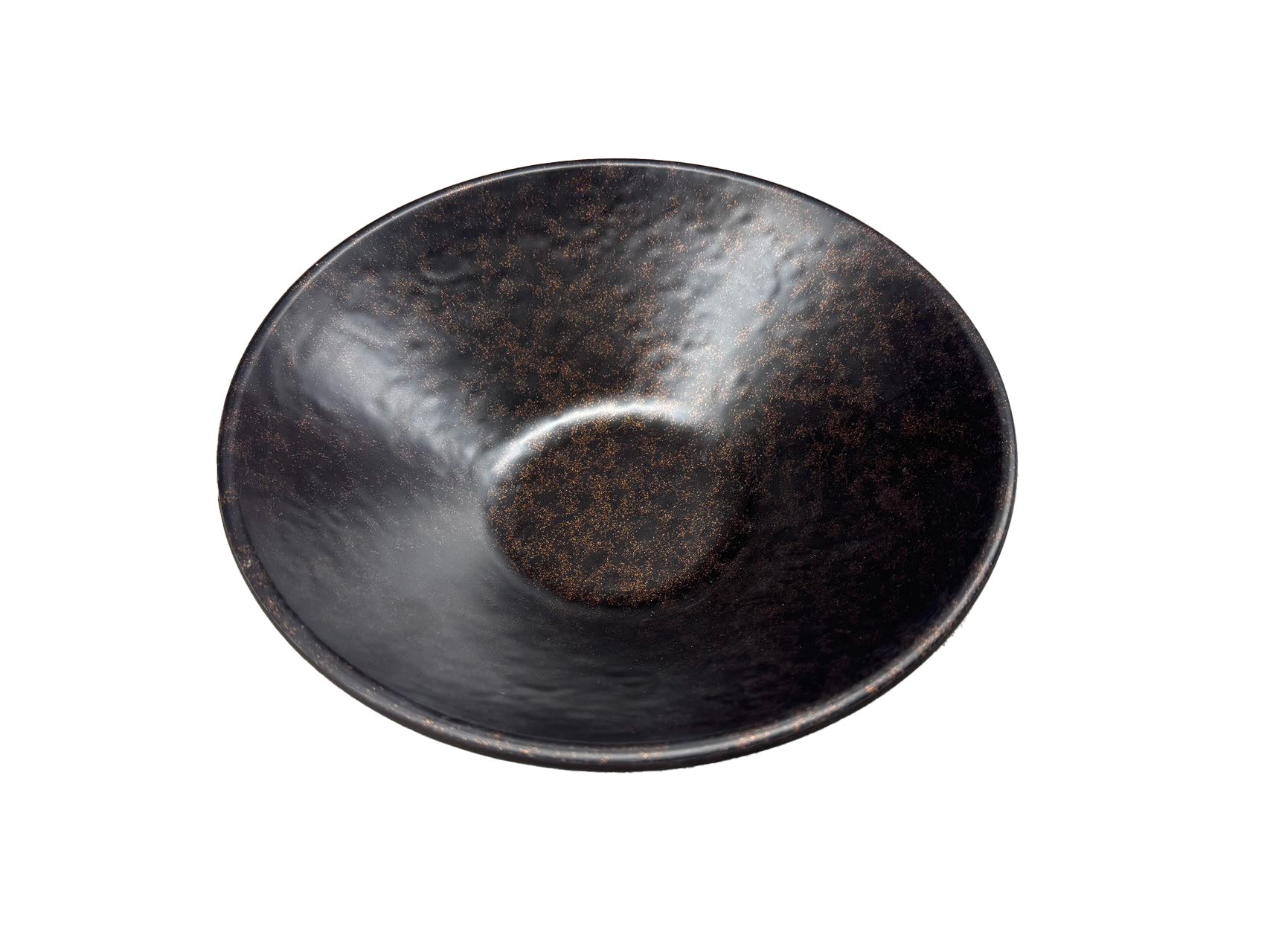 CHEFCO, YJXP-064, 5.3" Dia Melamine Dark Brown Round Bowl with Golden Dots - Chefcoca