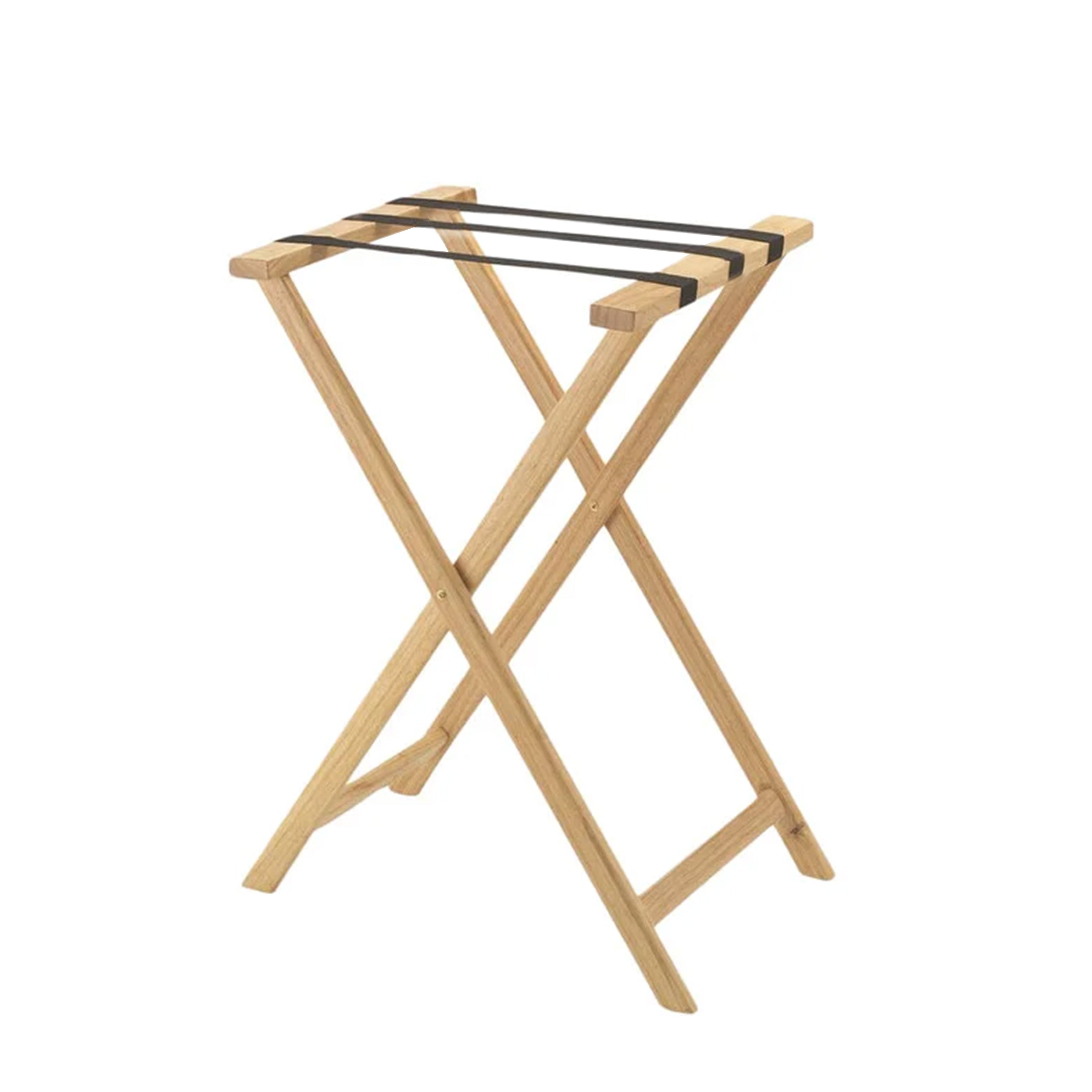 Chefco, Natural Folding Wood Tray Stand - 32" (TRS-32W) - Chefcoca