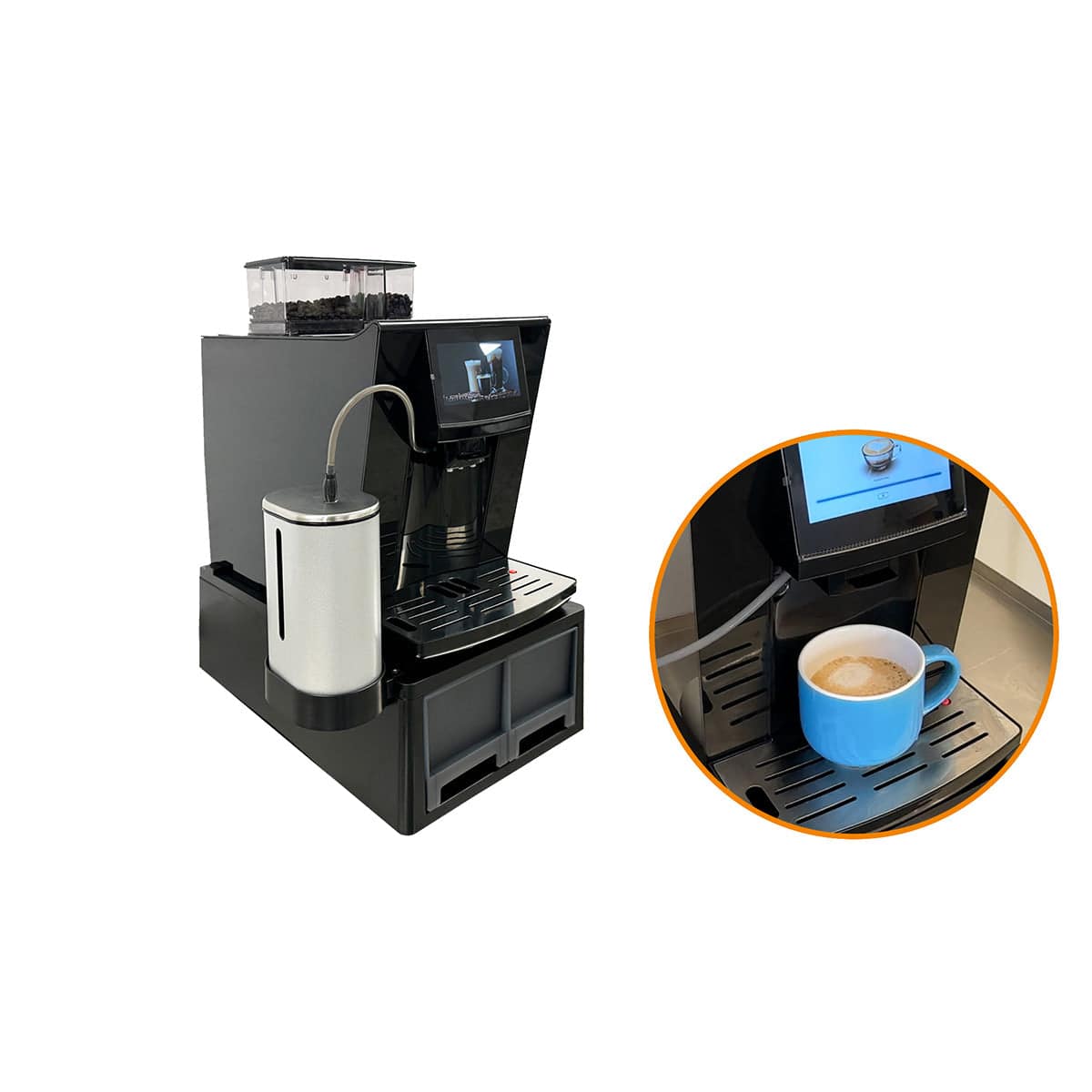 5" Touch Screen Double Latte Cappuccino Espresso Fully Automatic Coffee Machine - Chefcoca