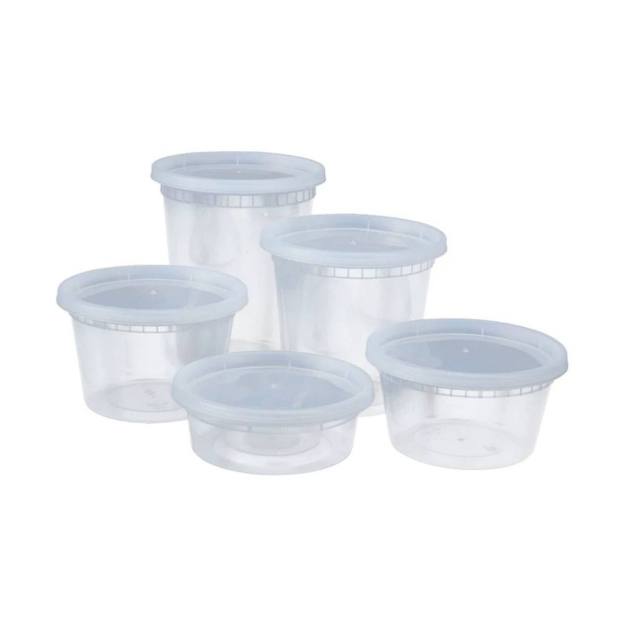 240 Sets, 12oz, Leakproof Clear Food Storage Soup Deli Container with Lids (S-12) - Chefcoca
