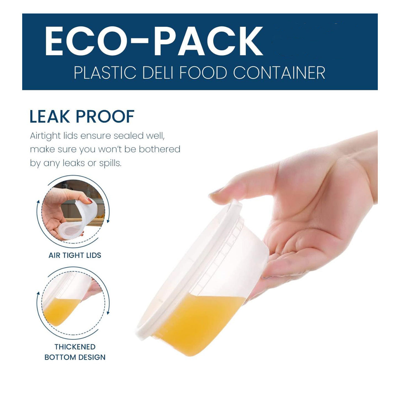 240 Sets, 8oz, Leakproof Clear Food Storage Soup Deli Container with Lids (S-8) - Chefcoca