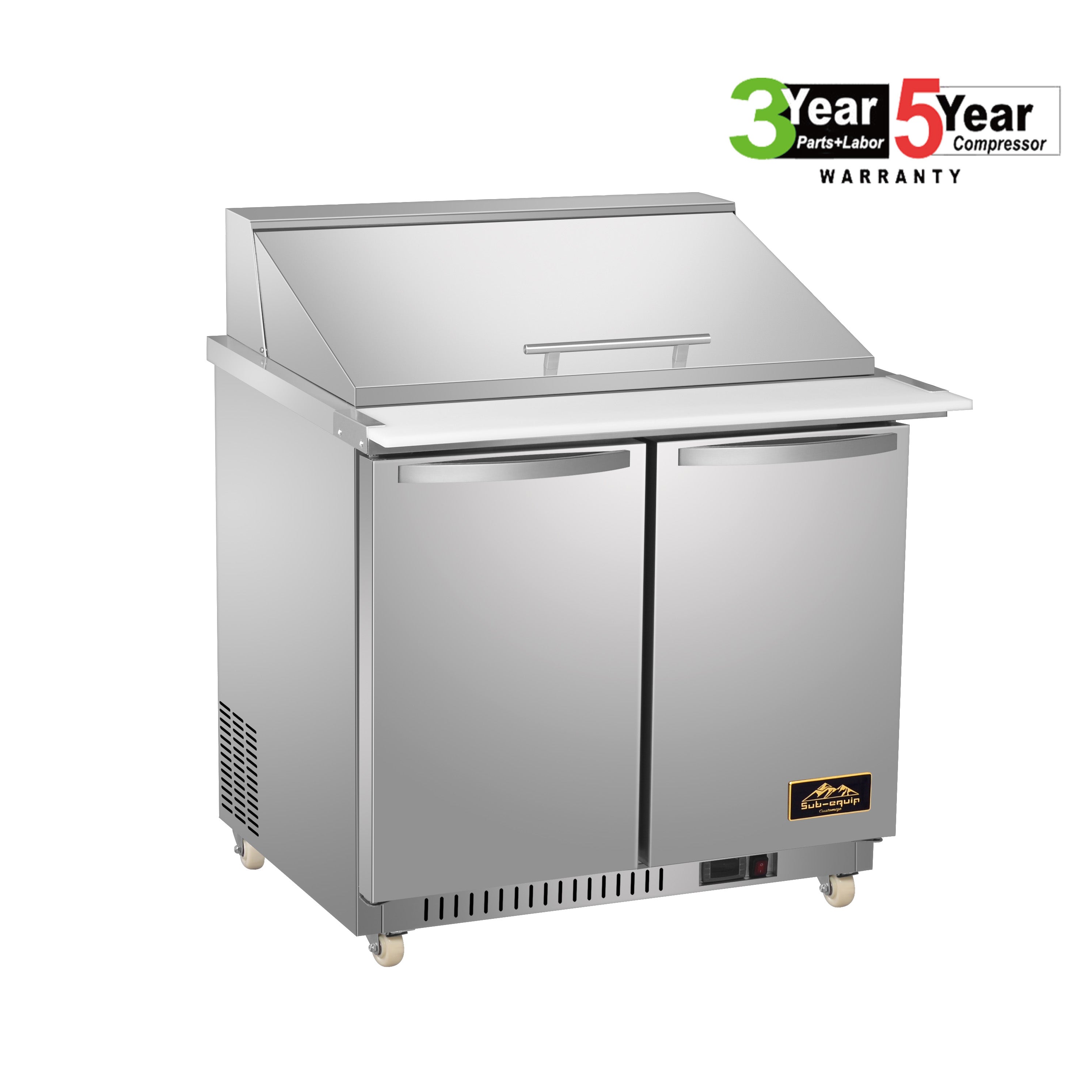 Sub-equip, 36" Mega Top Cooler Salad and Sandwich Prep Table - Chefcoca