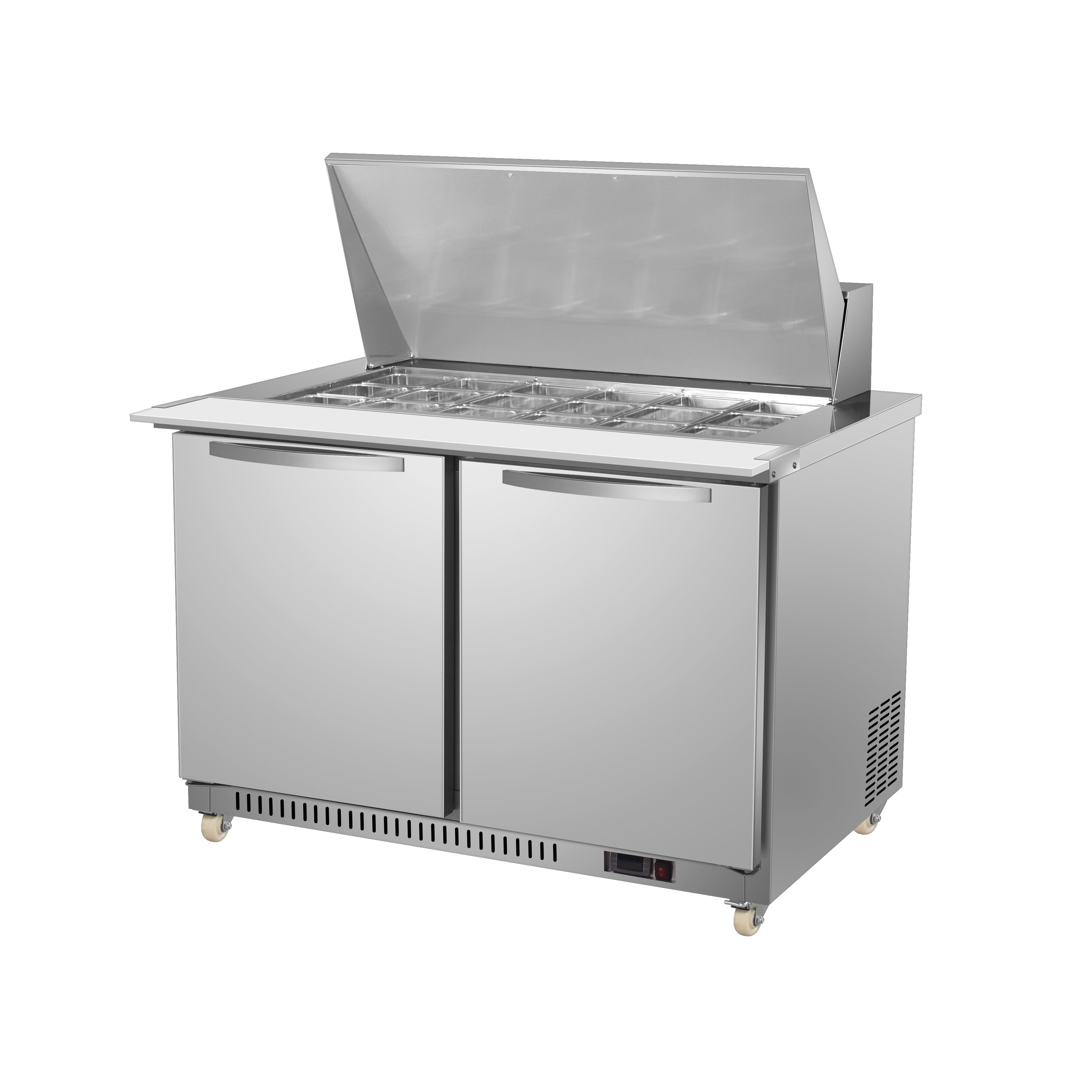 Sub-equip, 60" Mega Top Cooler Salad and Sandwich Prep Table - Chefcoca