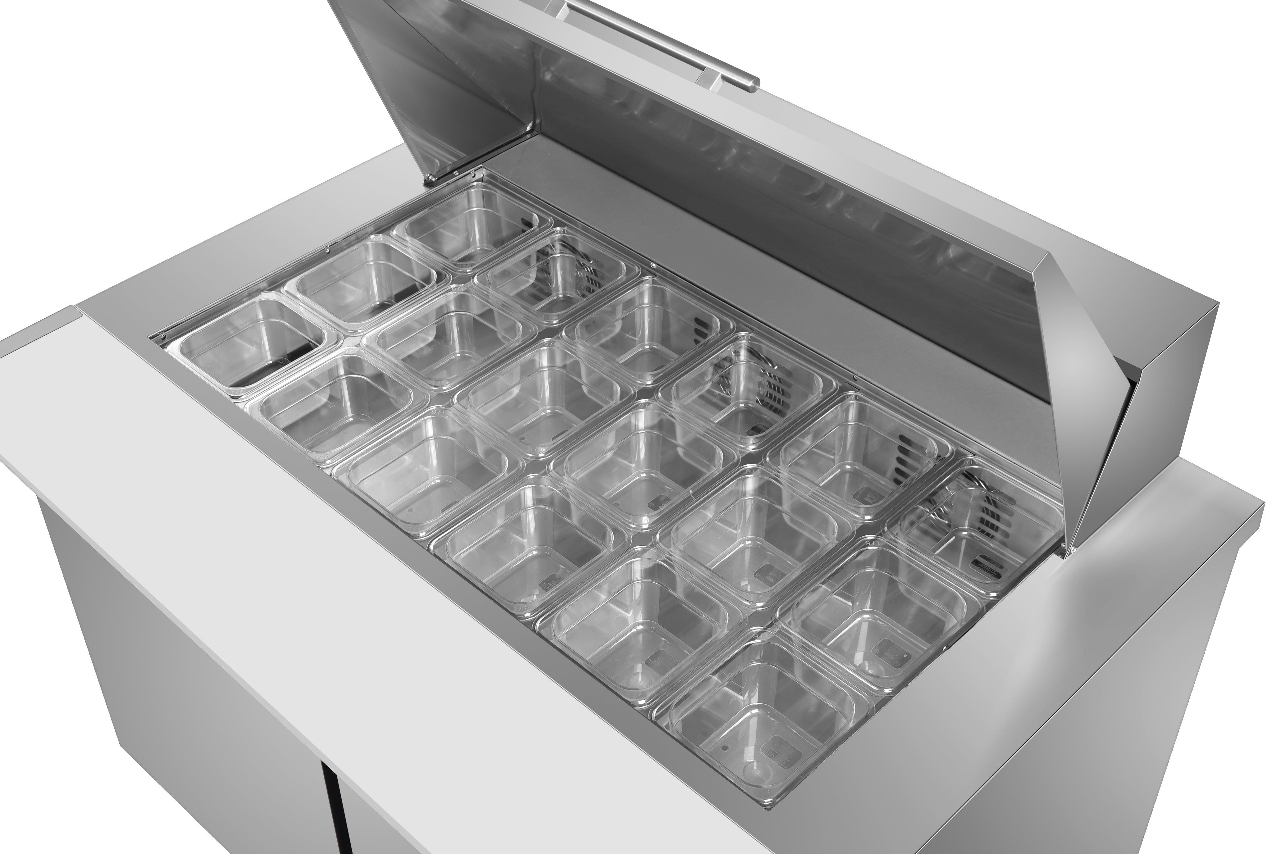 Sub-equip 48" Mega Top Cooler Salad and Sandwich Prep Table - Chefcoca