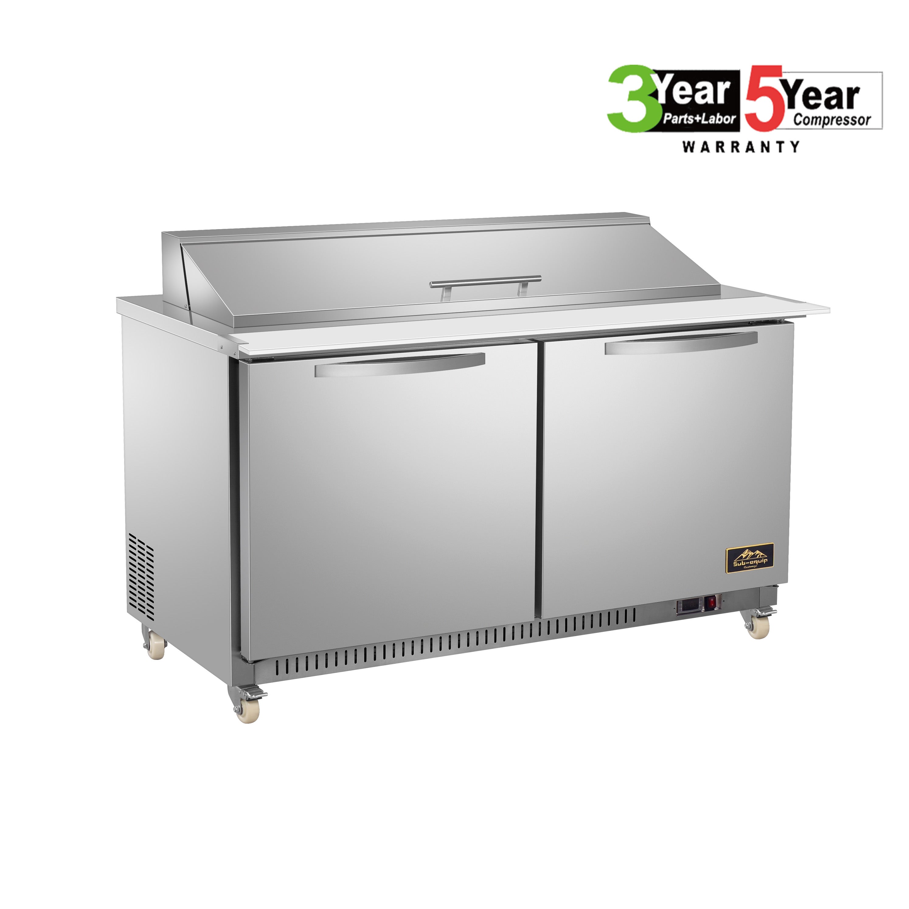 Sub-equip, 60" Mega Top Cooler Salad and Sandwich Prep Table - Chefcoca