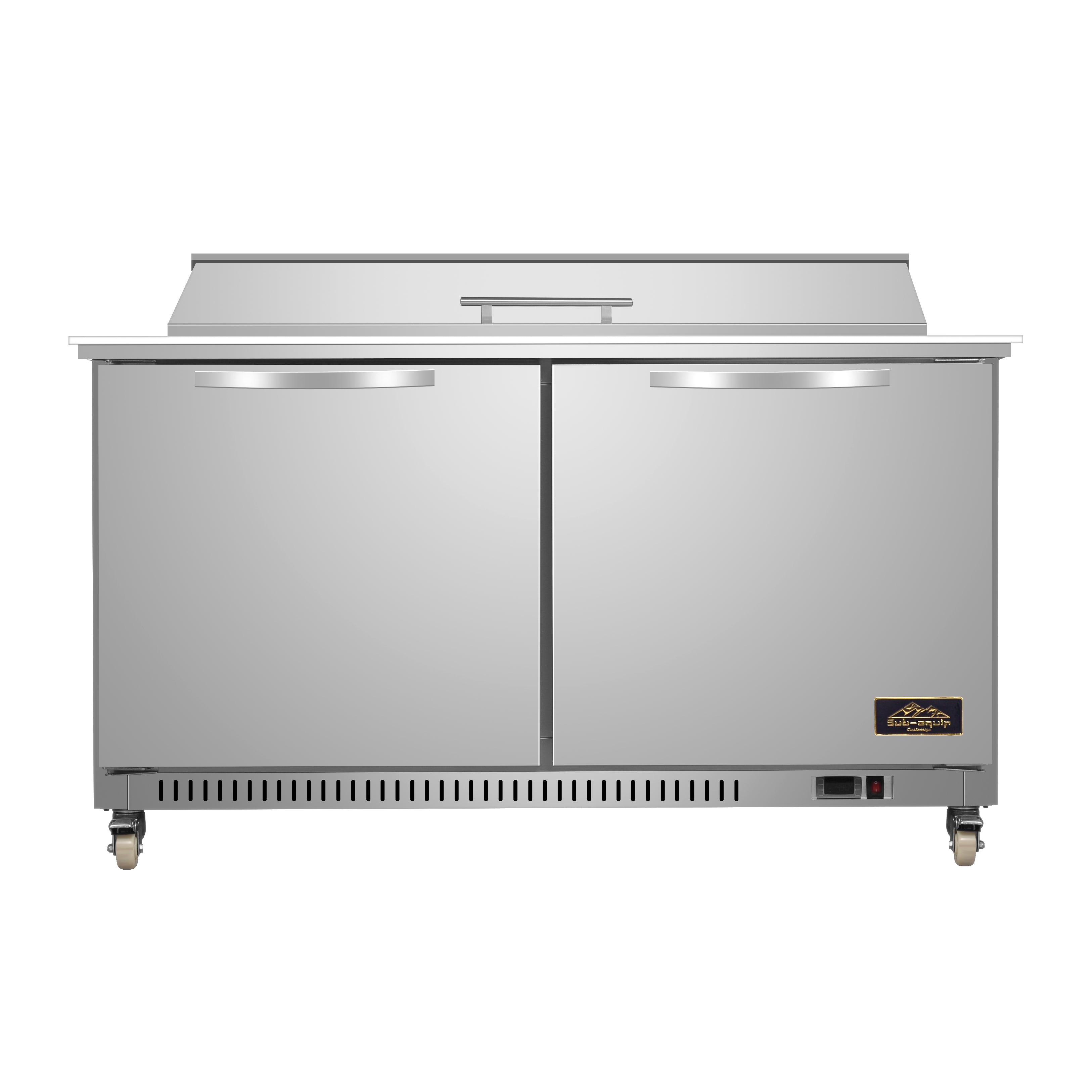 Sub-equip, 48" 2 doors Salad and Sandwich Refrigerated Prep Table - Chefcoca