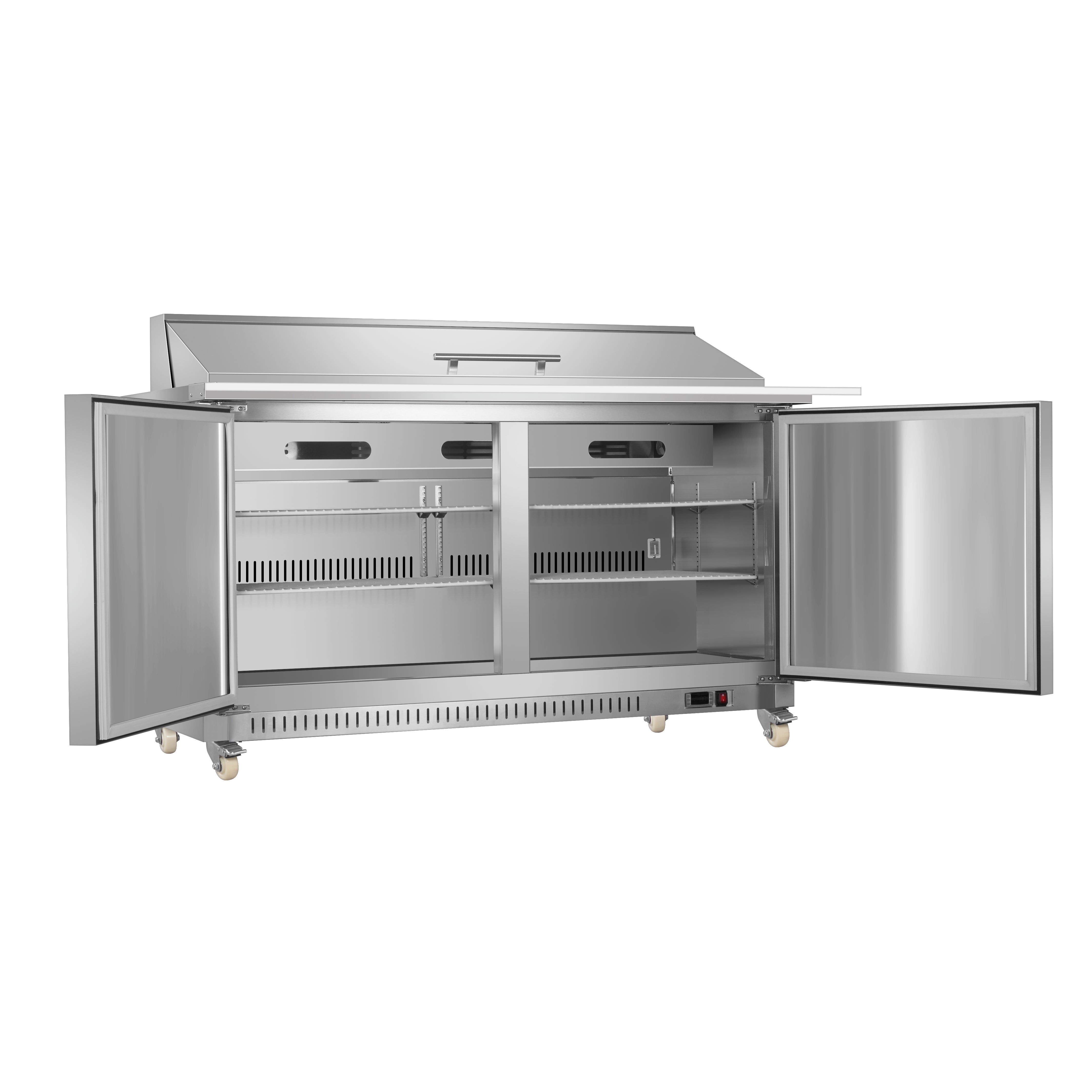 Sub-equip, 36" 2 door Salad and Sandwich Refrigerated Prep Table - Chefcoca