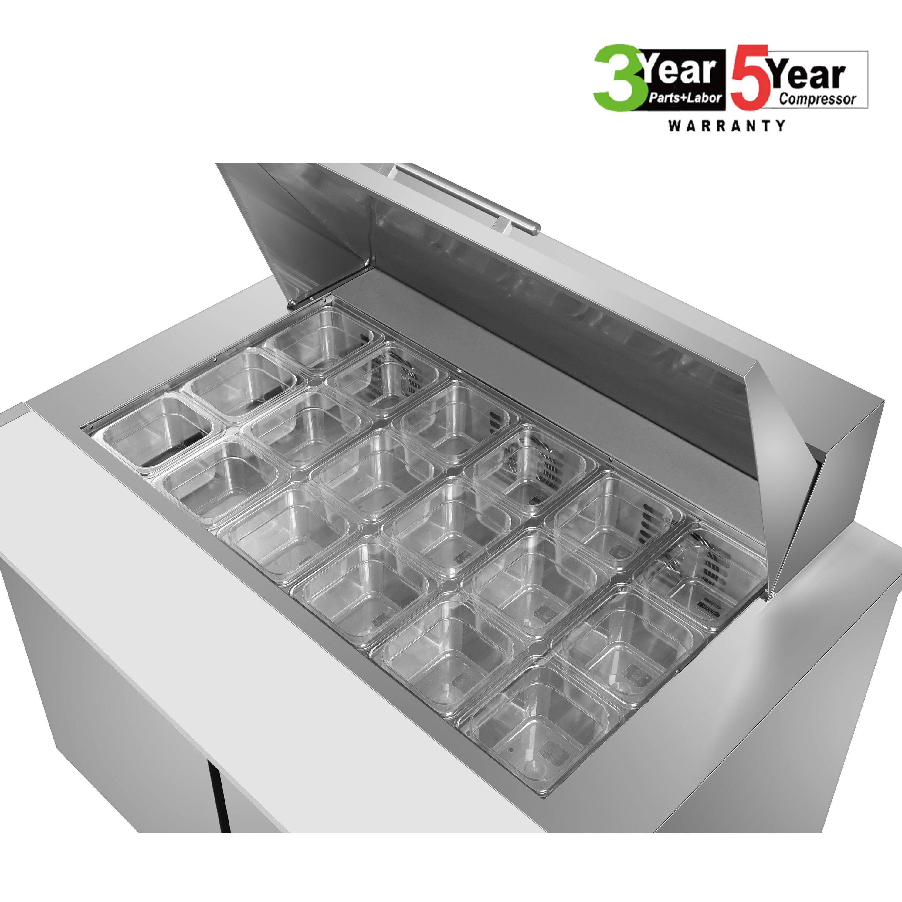 Sub-equip, 48" Mega Top Cooler Sandwich Prep Table with 2 Drawers - Chefcoca