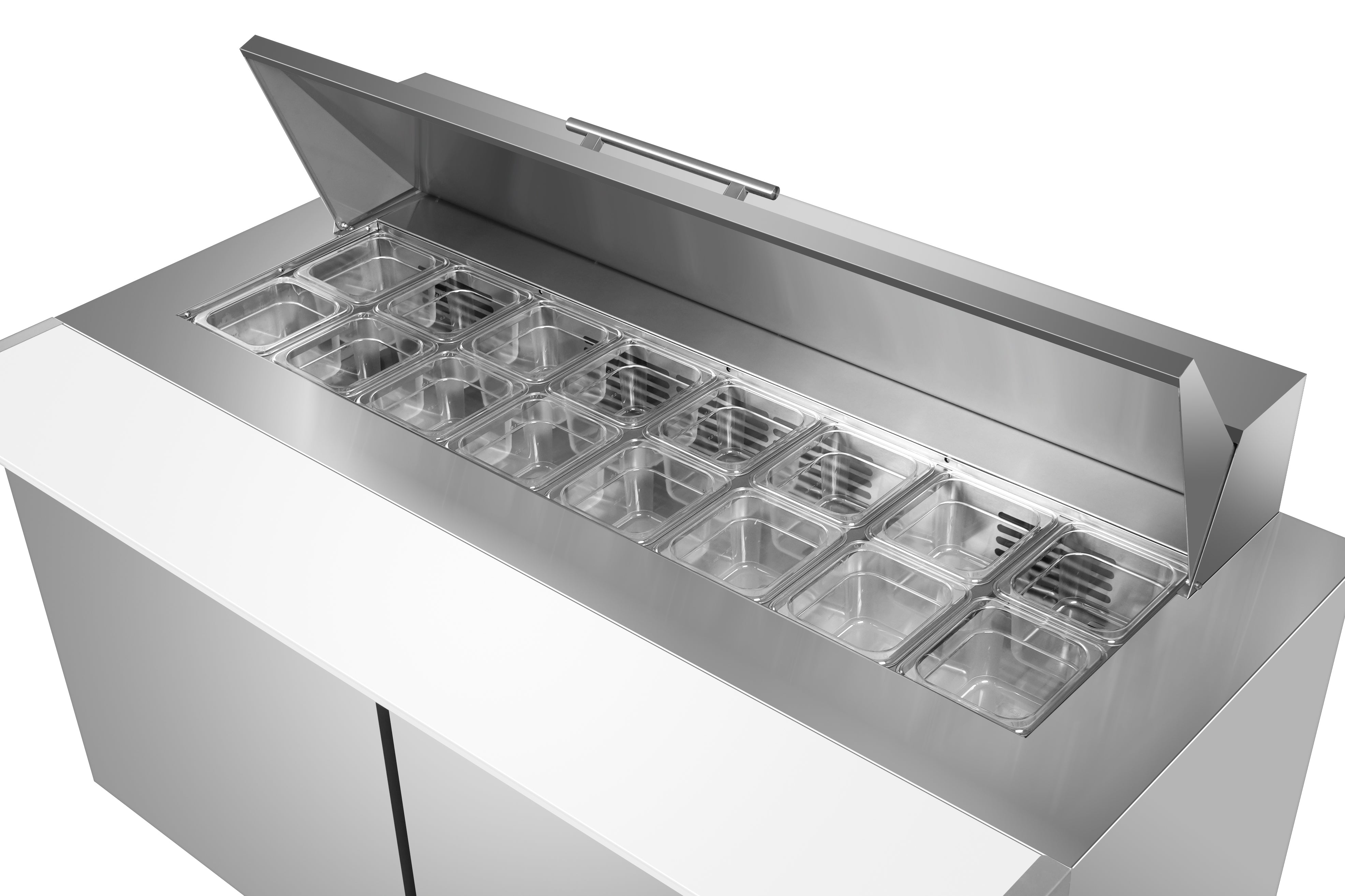 Sub-equip, 60" 2 Doors Salad and Sandwich Refrigerated Prep Table - Chefcoca