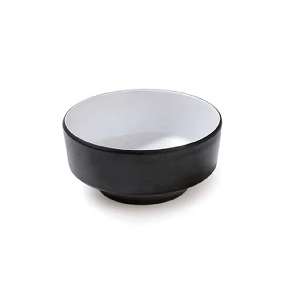 4.5"Small Melamine Bowl,Dark grey outer with white inner, Light Blue Dots pattern inner  (CT-010) - Chefcoca