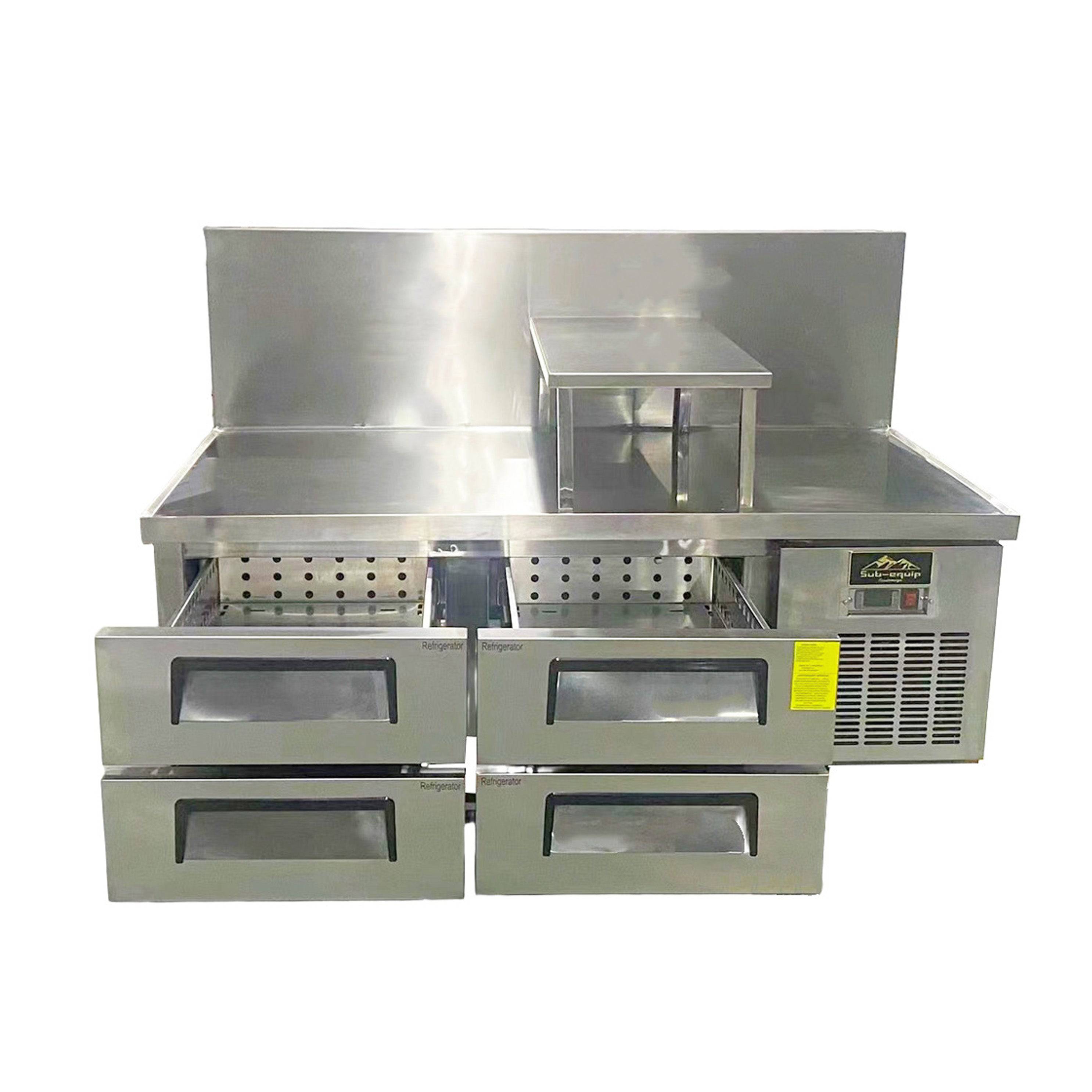 Sub-equip, 4 Drawer Freezer Chef Base -Custom - Chefcoca