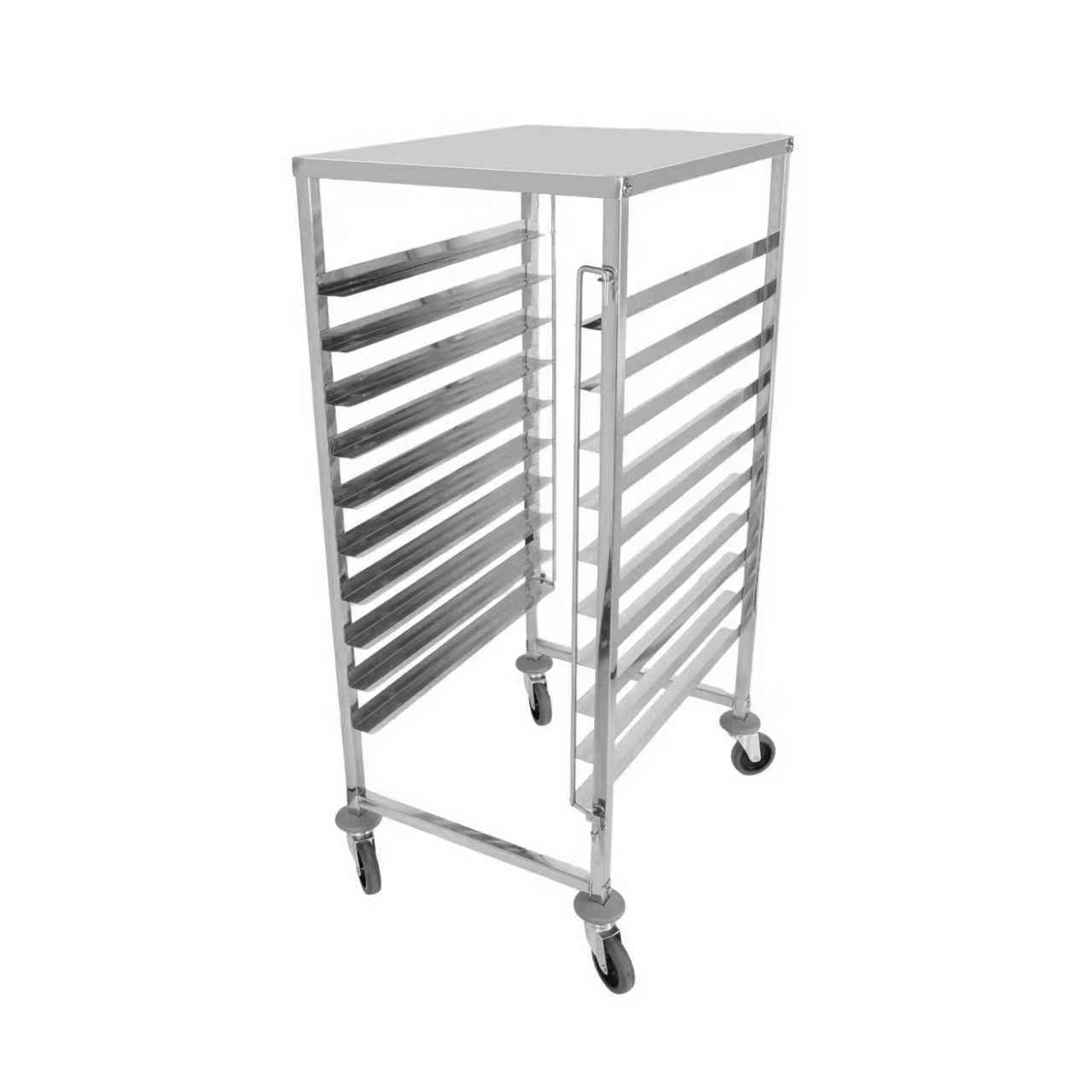 Chefco, 10-Tiered Stainless Steel Sheet Pan Rack with Brakes (SSPR-10FKD-218)