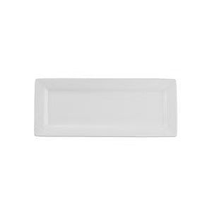 Chefco, 13.5"x 5.75" Porcelain White Rectangular Plate- Ceramic, White (PT00078)