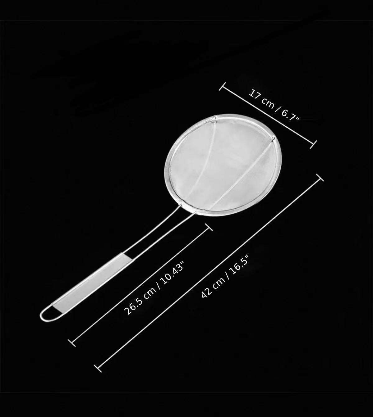 Chefco, CH-170F,Mesh Skimmer, Stainless Steel, Fine, 17cm - Chefcoca