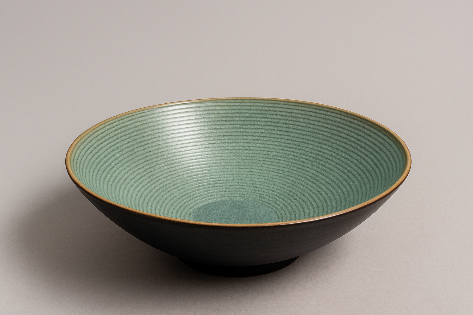 Chefco,GR3912,15 1/2'' Dia ceramic green round soup plate